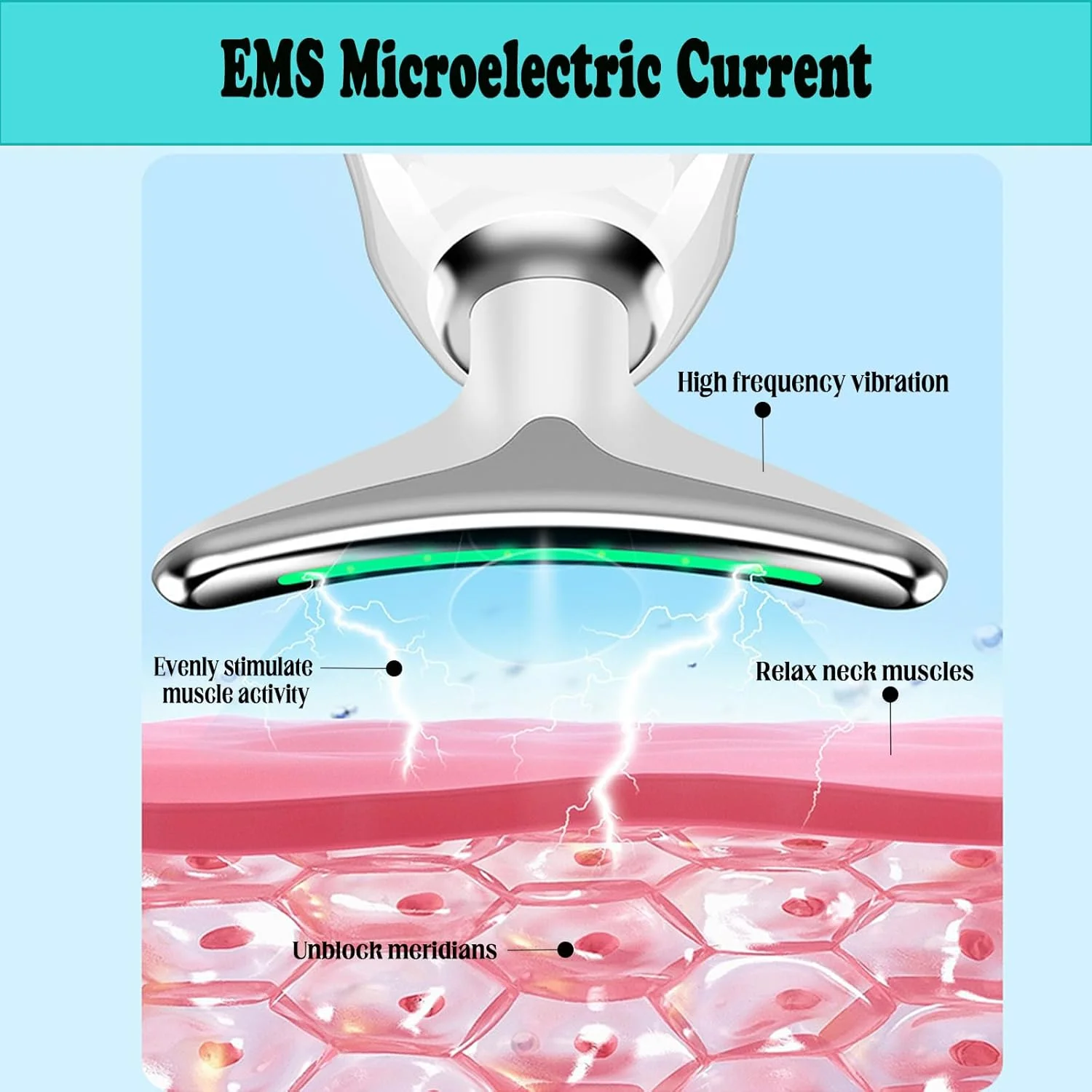 ماساژور صورت ضد چروک، دستگاه زیبایی صورت با 3 حالت، ماساژ صورت EMS برای آقایان و بانوان، دستگاه فرم دهی صورت V شکل، دستگاه زیبایی صورت V در دمای 45 درجه سانتیگراد، دستگاه صورت، ماسک LED