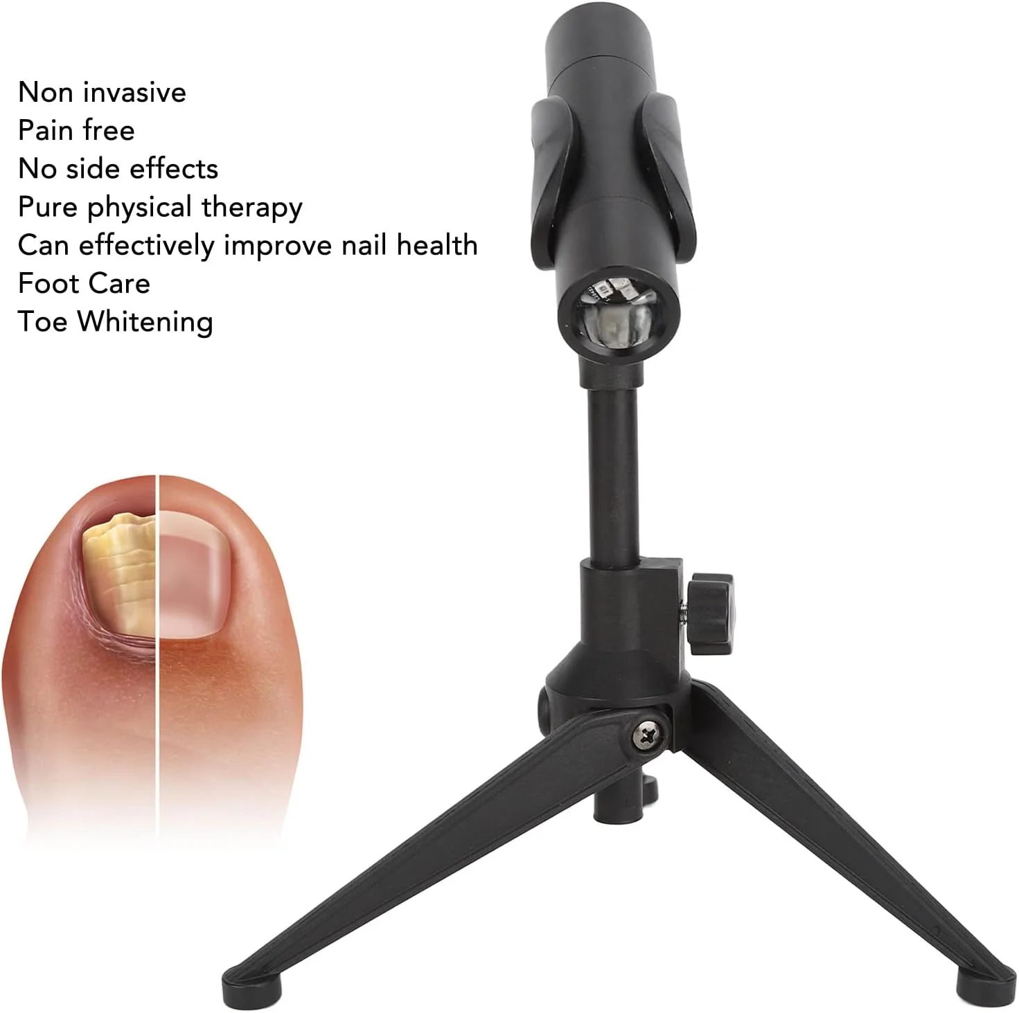 دستگاه LED ناخن، دستگاه برداشتن ناخن بدون درد، قلم ناخن پا برای مراقبت از ناخن پا و ناخن، سفید کننده سبک وزن (مشکی) دستگاه LED ناخن، دستگاه برداشتن ناخن بدون درد، قلم ناخن پا برای مراقبت از ناخن پا و ناخن، سفید کننده سبک وزن (مشکی)