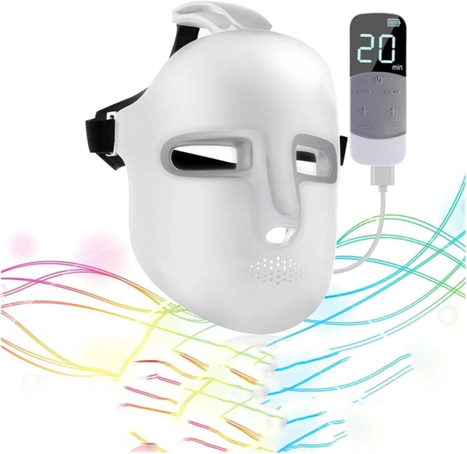 دستگاه جوانسازی پوست ماسک صورت LED خانگی، ابزار جوانسازی پوست با فوتون، طیف سنج، ماسک LED زنانه برای صورت، ماسک LED اسپا برای جوانسازی پوست سالم دستگاه جوانسازی پوست ماسک صورت LED خانگی، ابزار جوانسازی پوست با فوتون، طیف سنج، ماسک LED زنانه برای صورت، ماسک LED اسپا برای جوانسازی پوست سالم