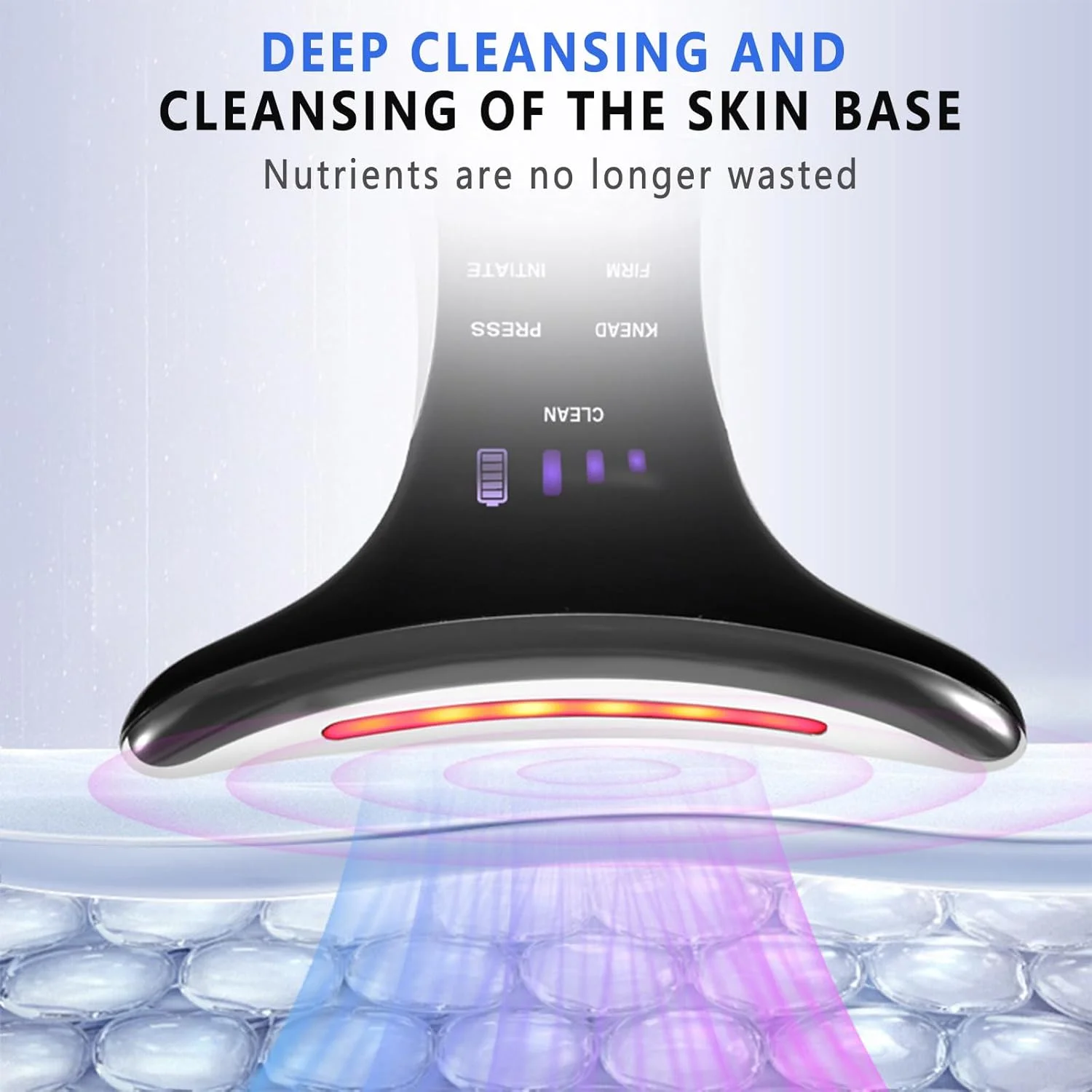 دستگاه ماساژور صورت و لیفتینگ، دستگاه لیفت صورت برقی با سر خنک کننده 5 درجه سانتیگراد - ماساژور میکروکارنت EMS 42 درجه سانتیگراد - 6 حالت 7 LED، مراقبت ضد چروک و ضد پیری برای زنان