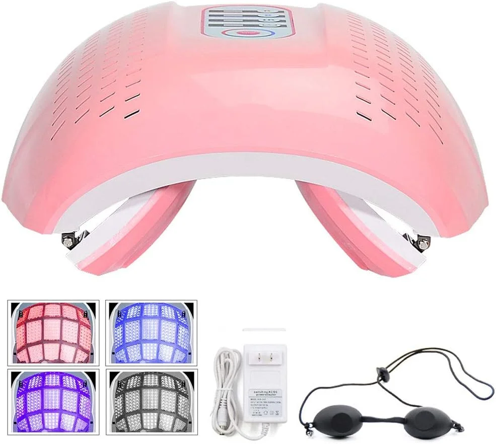 دستگاه زیبایی LED آبی، درمان صورت، نور مراقبت از پوست صورت LED، صورتی
