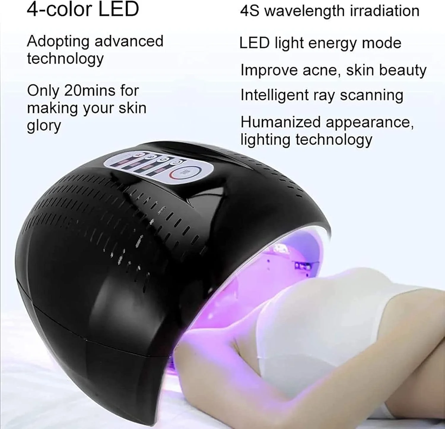 دستگاه نوردرمانی LED، لامپ فوتون PDT تاشو برای سفت کردن پوست صورت، تجهیزات سالن زیبایی ضد پیری و رفع چین و چروک