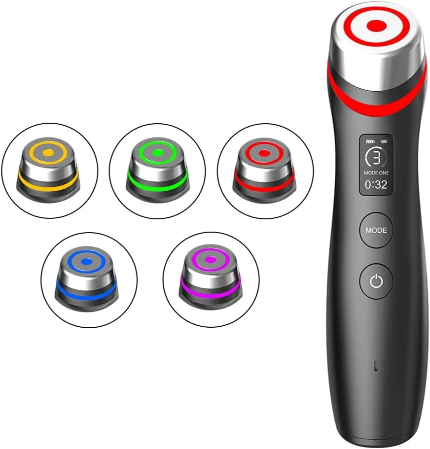 نسخه ارتقا یافته | دستگاه درخشش شیشه ای واقعی 6 در 1 | پوست آیینه ای با جذب پیشرفته، درخشندگی، الاستیسیته، مراقبت از منافذ | دستگاه LED ضد چروک | سفت کننده و تقویت کننده پوست