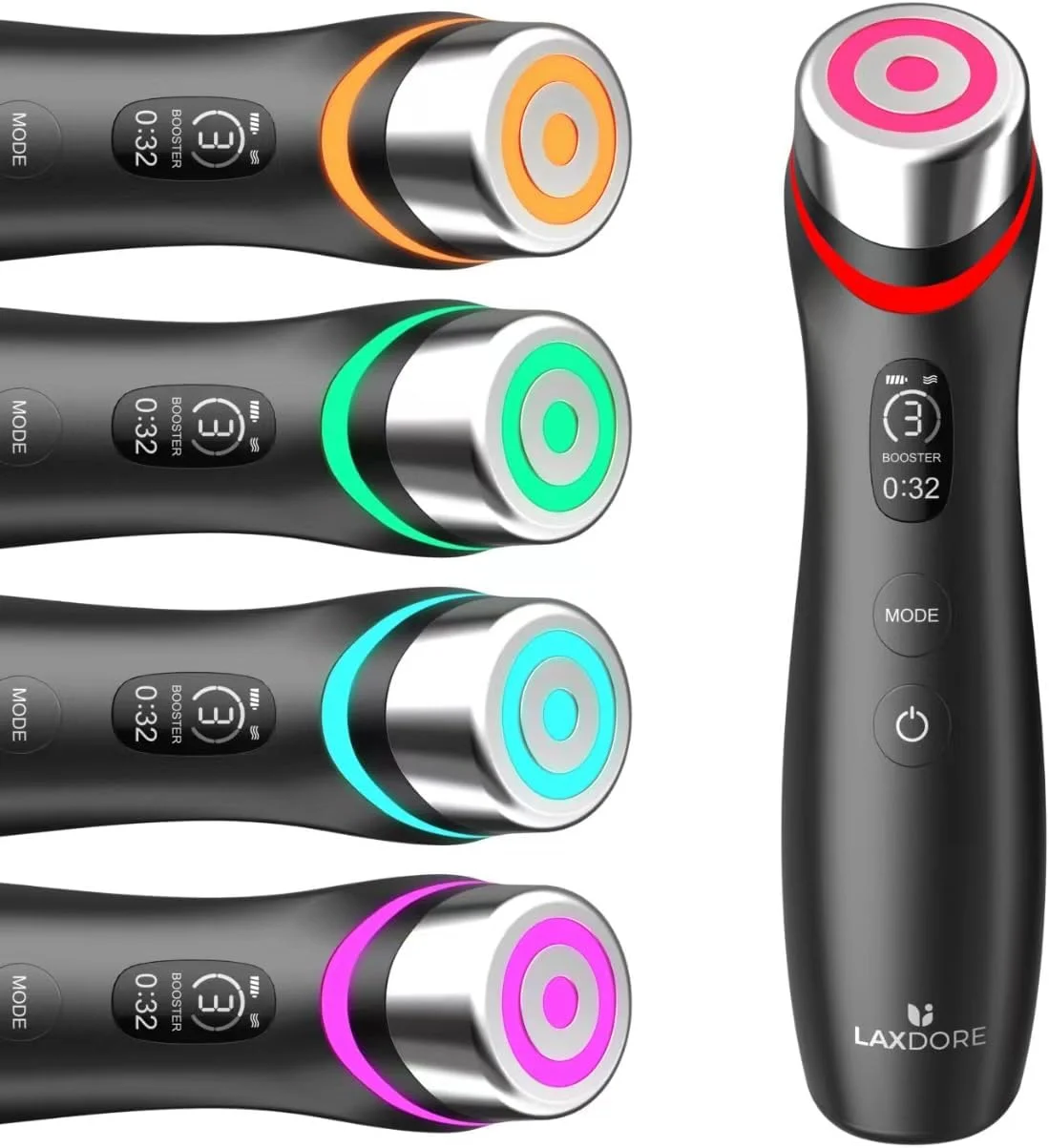 نسخه ارتقا یافته | دستگاه درخشش شیشه ای واقعی 6 در 1 | پوست آیینه ای با جذب پیشرفته، درخشندگی، الاستیسیته، مراقبت از منافذ | دستگاه LED ضد چروک | سفت کننده و تقویت کننده پوست