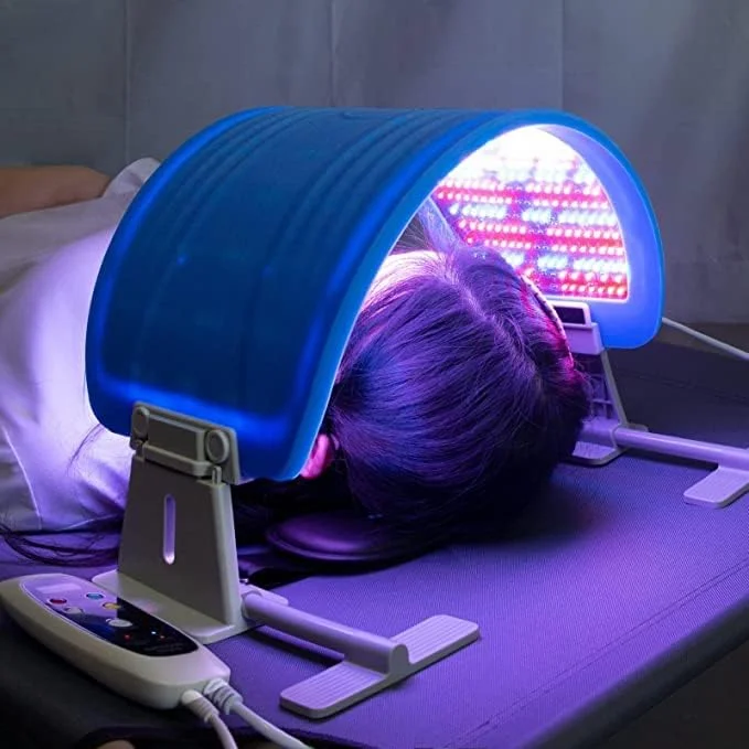 دستگاه نوردرمانی LED برای زیبایی و جوانسازی پوست، هدیه ای برای بانوان، دستگاه فوتودینامیک PDT تاشو، دستگاه نور درمانی فوتون