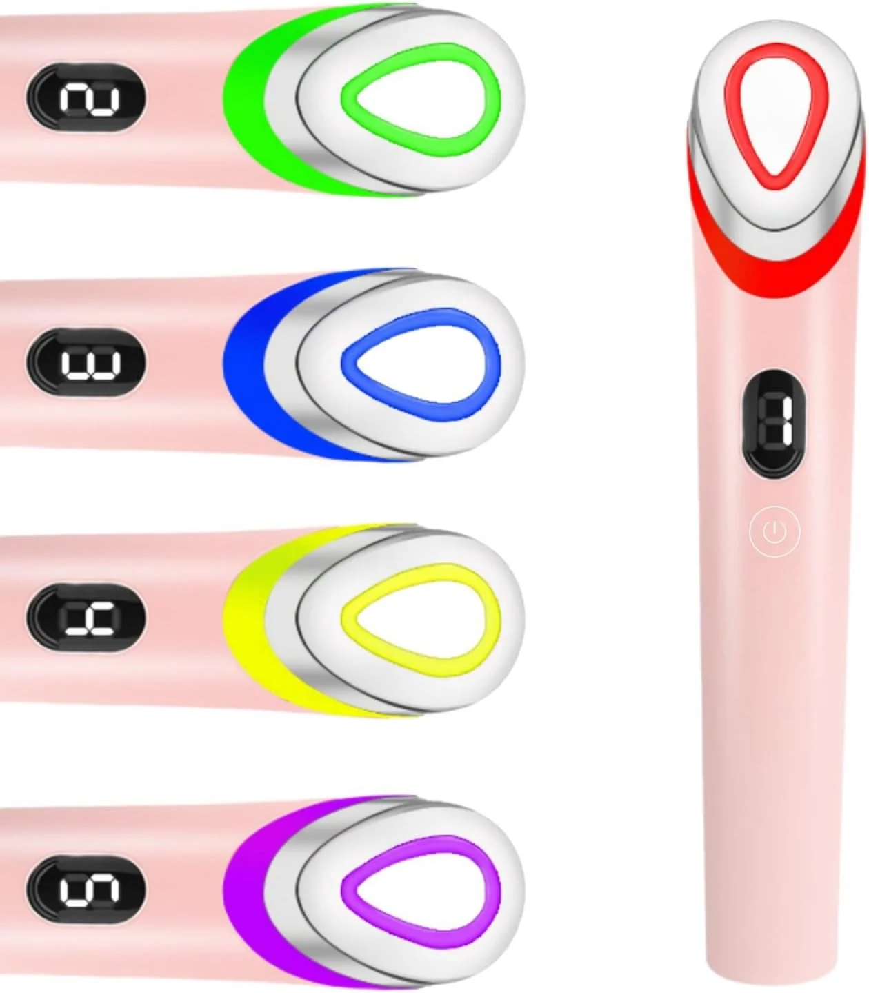 ماساژور صورت LED هفت کاره، دستگاه مراقبت از پوست قابل شارژ با میکرو جریان، دستگاه زیبایی و مراقبت از پوست صورت و چشم، 7 حالت رنگی، صورتی ماساژور صورت LED هفت کاره، دستگاه مراقبت از پوست قابل شارژ با میکرو جریان، دستگاه زیبایی و مراقبت از پوست صورت و چشم، 7 حالت رنگی، صورتی