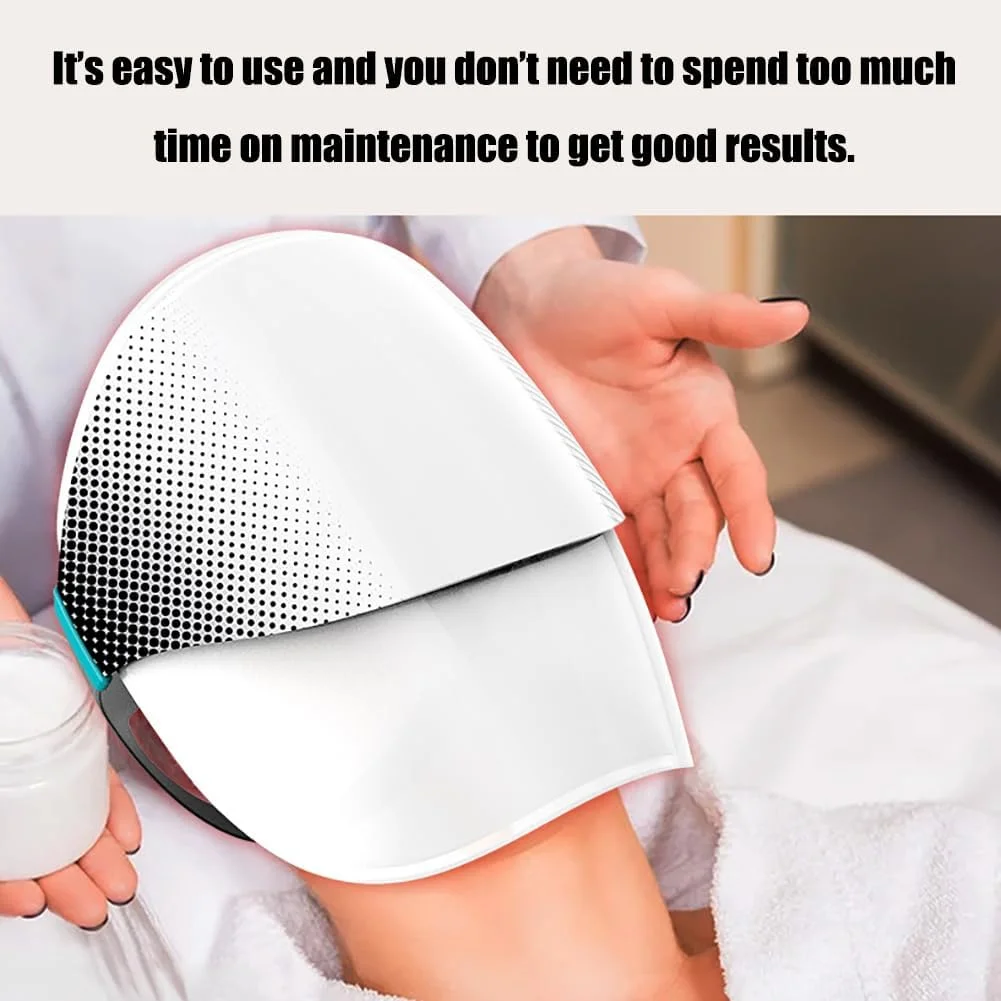 ماسک نوردرمانی LED، ماسک نوردرمانی صورت، 4 نوع تکنیک طیف سنجی، 84 لامپ LED، ترمیم پوست آسیب دیده، برای جوانسازی پوست، سفت کردن پوست