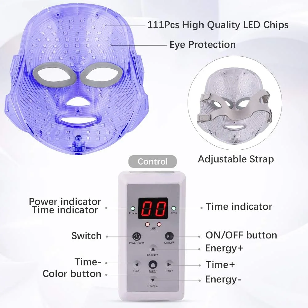 دستگاه نور قرمز Titoe، ماسک و دستگاه مراقبت از پوست با نور ال ای دی برای رفع چین و چروک، ضد پیری و لیفت صورت