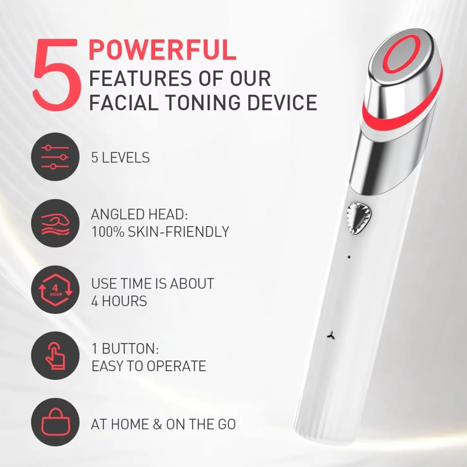 دستگاه مراقبت از پوست همه کاره - تقویت کننده درخشش صورت برای به حداکثر رساندن و تقویت جذب مراقبت از پوست - بدون سوزن، درخشندگی، کشسانی | دستگاه LED ضد چروک | سفت کننده و تقویت کننده پوست | ارتقا یافته