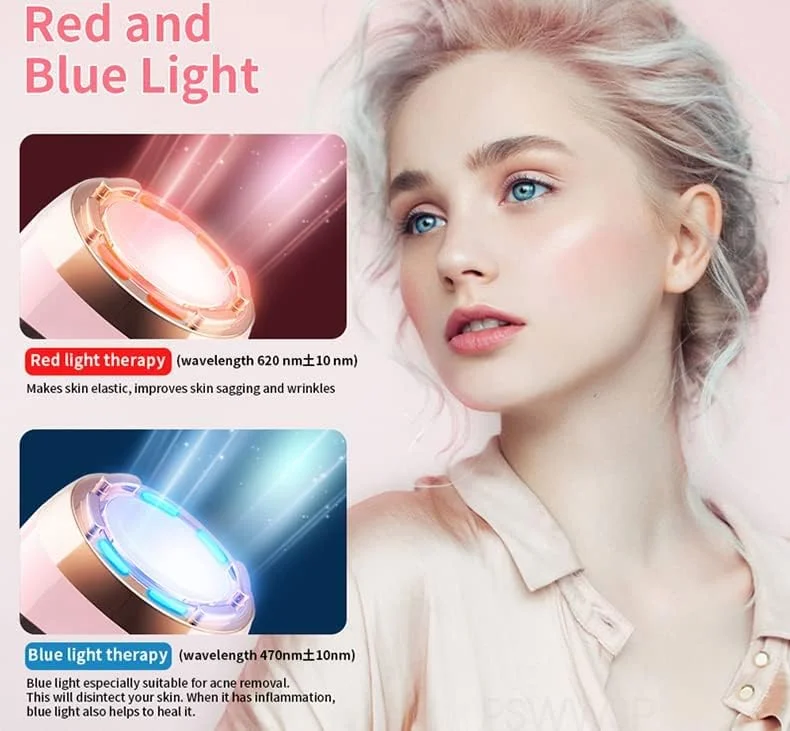 دستگاه ماساژور مراقبت از پوست صورت LED گرم و سرد SEEMIE، دستگاه جوانسازی و لیفتینگ پوست، ابزار ضد پیری فوتون