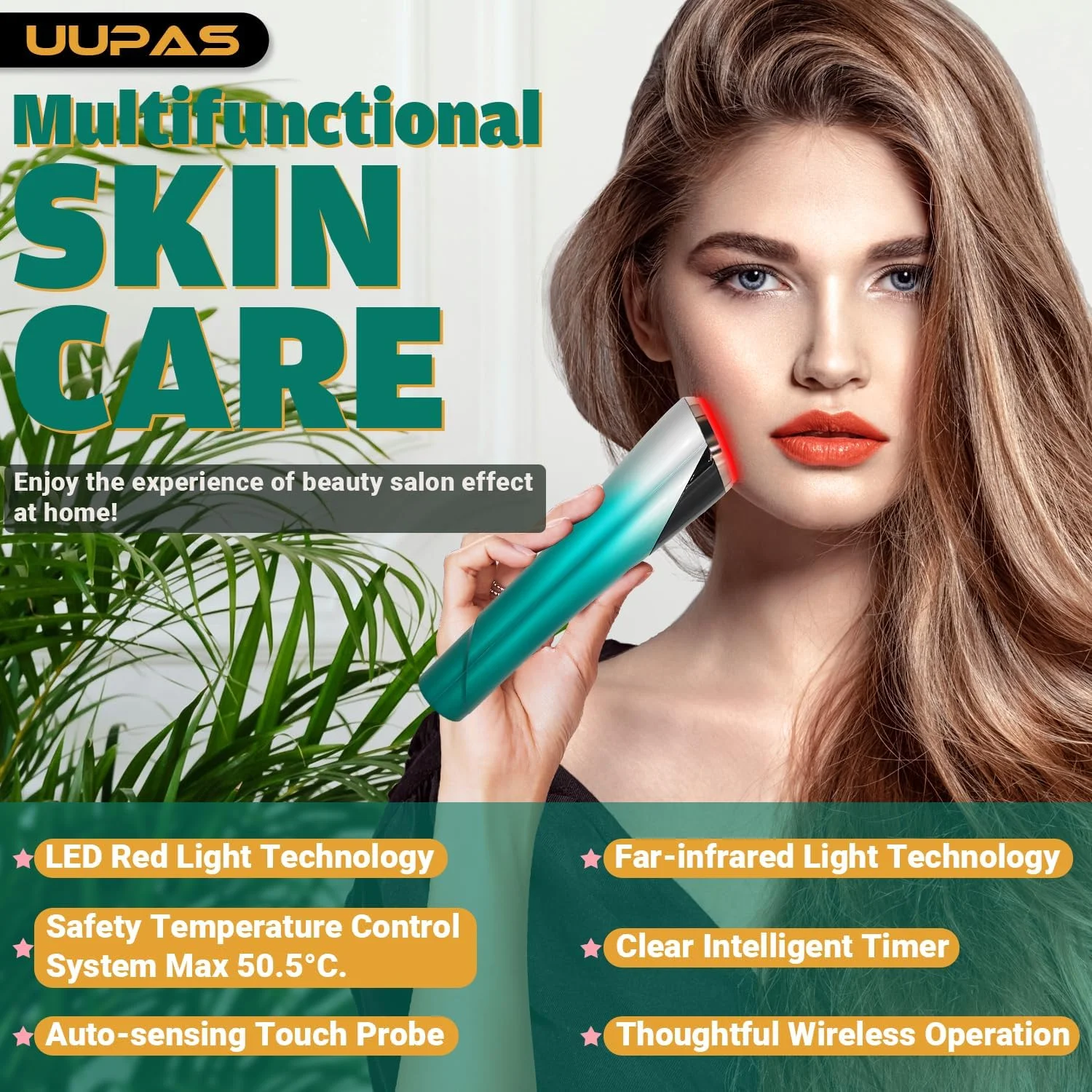 دستگاه نور قرمز درمانی UUPAS برای صورت - دستگاه نور درمانی مادون قرمز LED برای صورت