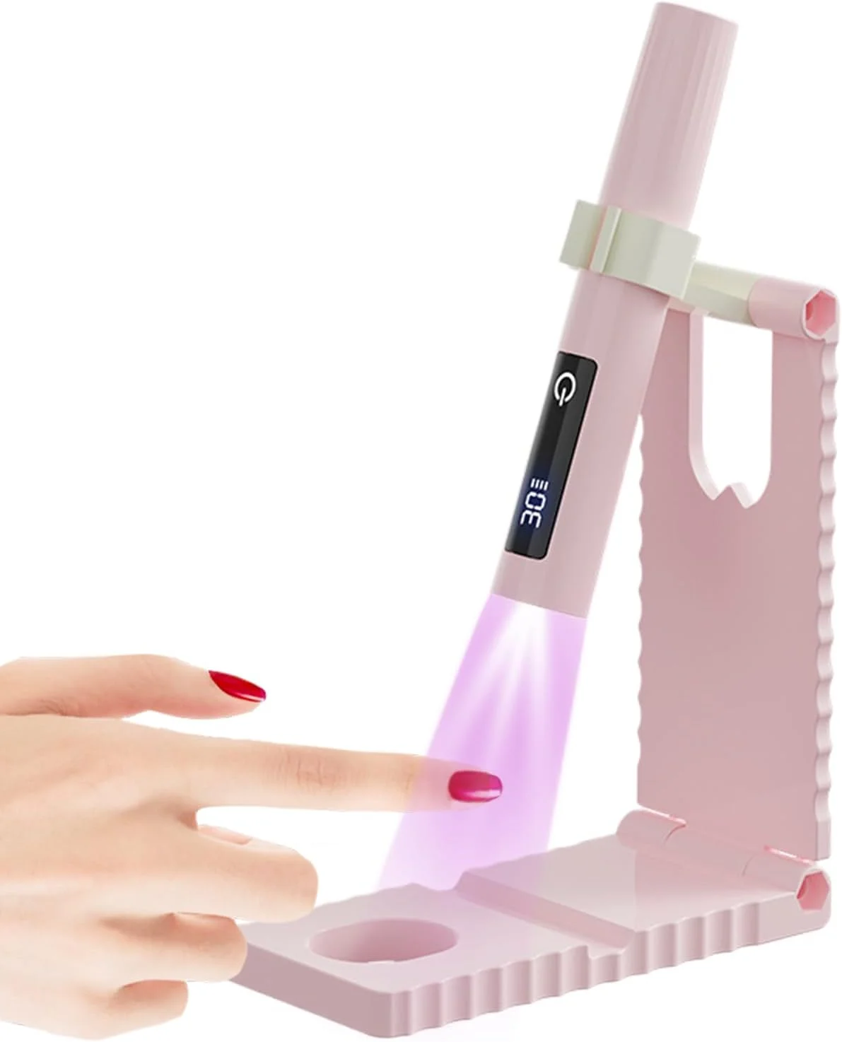 چراغ مینی UV برای ناخن - خشک کن لاک ژل با شارژ USB، چراغ ناخن با صفحه نمایش LCD و 2 حالت زمان بندی برای کمپینگ، هواپیما، سفر جاده ای، میز، سالن، استودیو، خانه، دختران چراغ مینی UV برای ناخن - خشک کن لاک ژل با شارژ USB، چراغ ناخن با صفحه نمایش LCD و 2 حالت زمان بندی برای کمپینگ، هواپیما، سفر جاده ای، میز، سالن، استودیو، خانه، دختران