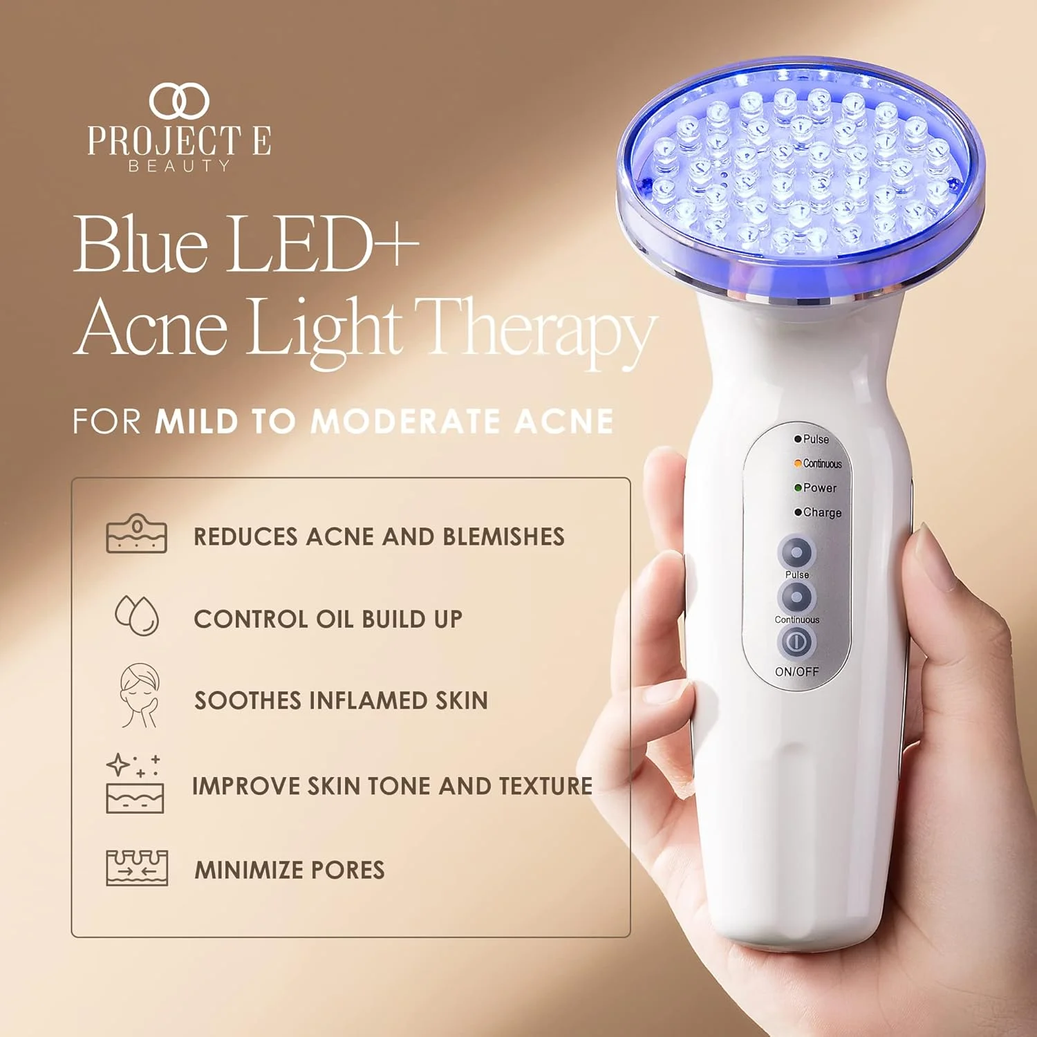 دستگاه نور درمانی LED آبی برای کاهش التهاب و آرامش پوست حساس صورت