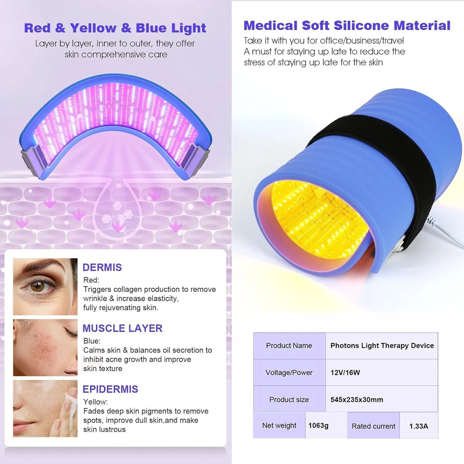 دستگاه نور LED فوتون حرفه ای X&Z-XAOY با 7 رنگ برای جوانسازی پوست، سفت کردن پوست، ضد پیری و رفع چین و چروک دستگاه نور LED فوتون حرفه ای X&Z-XAOY با 7 رنگ برای جوانسازی پوست، سفت کردن پوست، ضد پیری و رفع چین و چروک