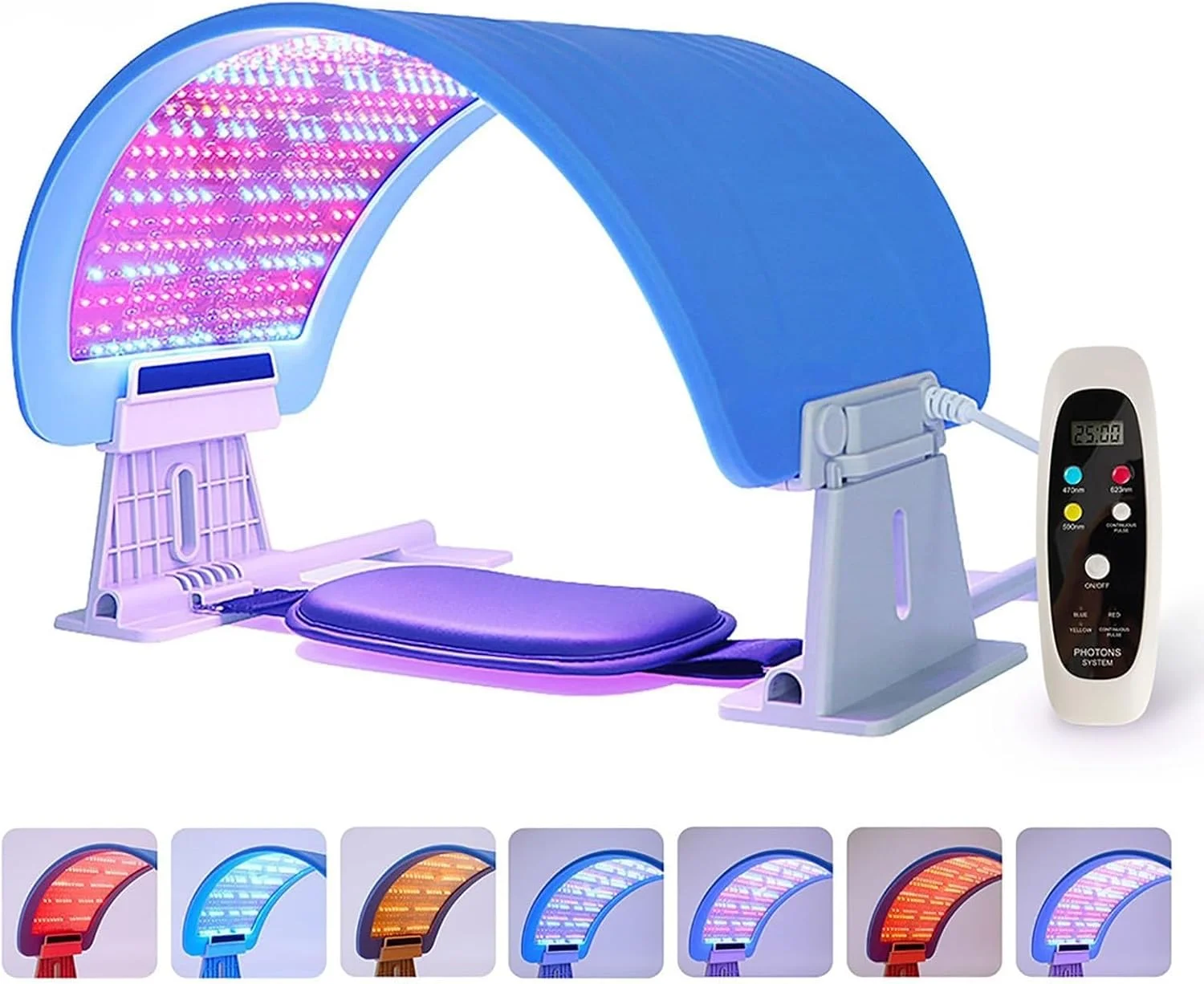 ماسک نور درمانی صورت X&Z-XAOY، دستگاه جوانسازی و سفت کننده پوست، دستگاه زیبایی ضد پیری، رفع چین و چروک، دستگاه ال ای دی فوتون 7 رنگ