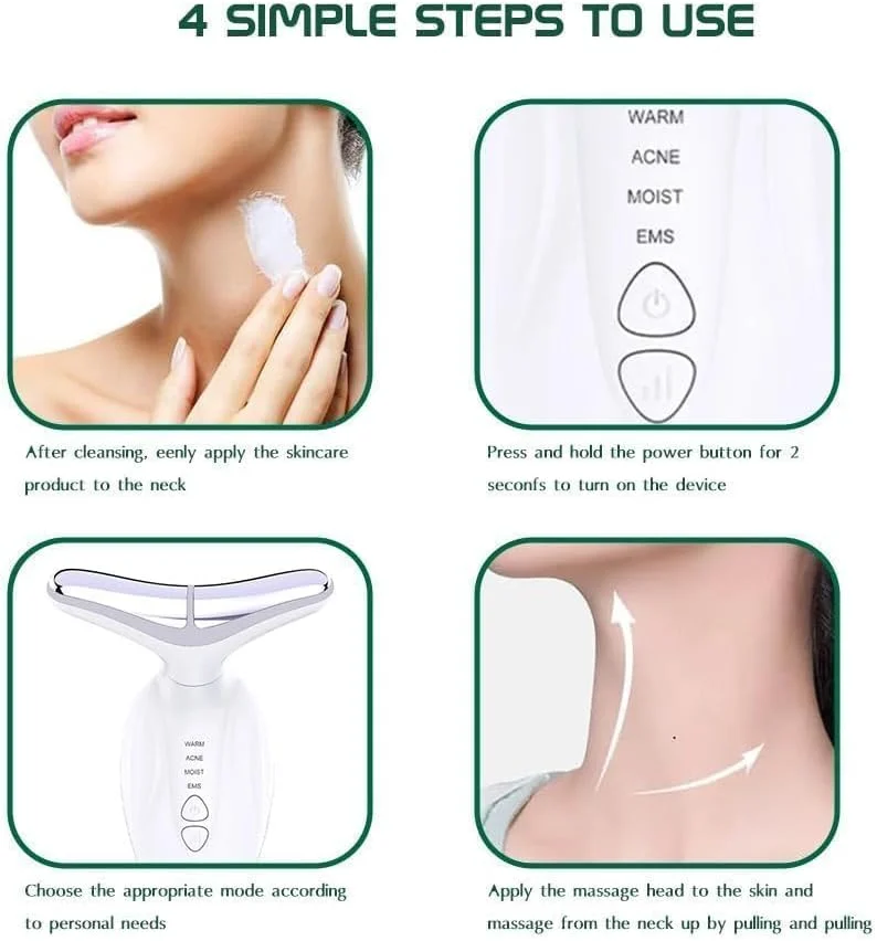 ماساژور صورت و گردن آرورا پریمیوم با نور قرمز 7 در 1 - 7 نور LED برای جوانسازی پوست و کاهش ظاهر خطوط ریز برای پوستی جوان و درخشان