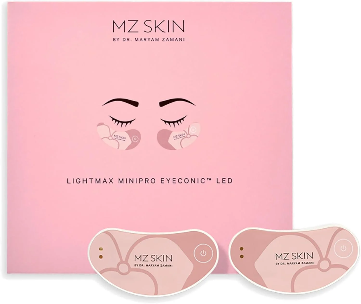 پد های ال ای دی دور چشم MZ SKIN LightMAX MiniPro Eyeconic (دو عددی) | دستگاه قابل حمل ال ای دی | نور قرمز و نزدیک به مادون قرمز برای هدف قرار دادن خطوط ریز، سیاهی و پف زیر چشم