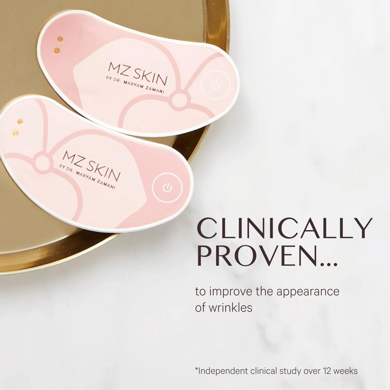 پد های ال ای دی دور چشم MZ SKIN LightMAX MiniPro Eyeconic (دو عددی) | دستگاه قابل حمل ال ای دی | نور قرمز و نزدیک به مادون قرمز برای هدف قرار دادن خطوط ریز، سیاهی و پف زیر چشم