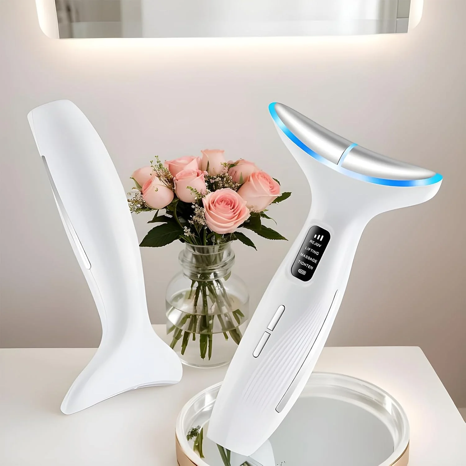 دستگاه لیفتینگ گردن - دستگاه مجسمه سازی LED | ابزار زیبایی حرفه ای، ماساژور غلطکی برای لاغری بدن بانوان در خانه