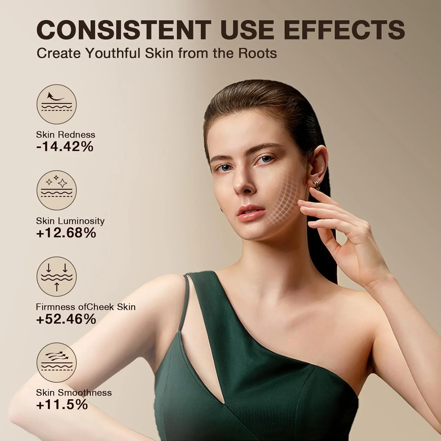 ماسک صورت LED درمانی JOVS، ماسک نور قرمز بی سیم برای صورت، دستگاه زیبایی مراقبت از پوست قابل حمل، راه حل هوشمند زیبایی در منزل، 4 حالت برای نتایج قابل مشاهده