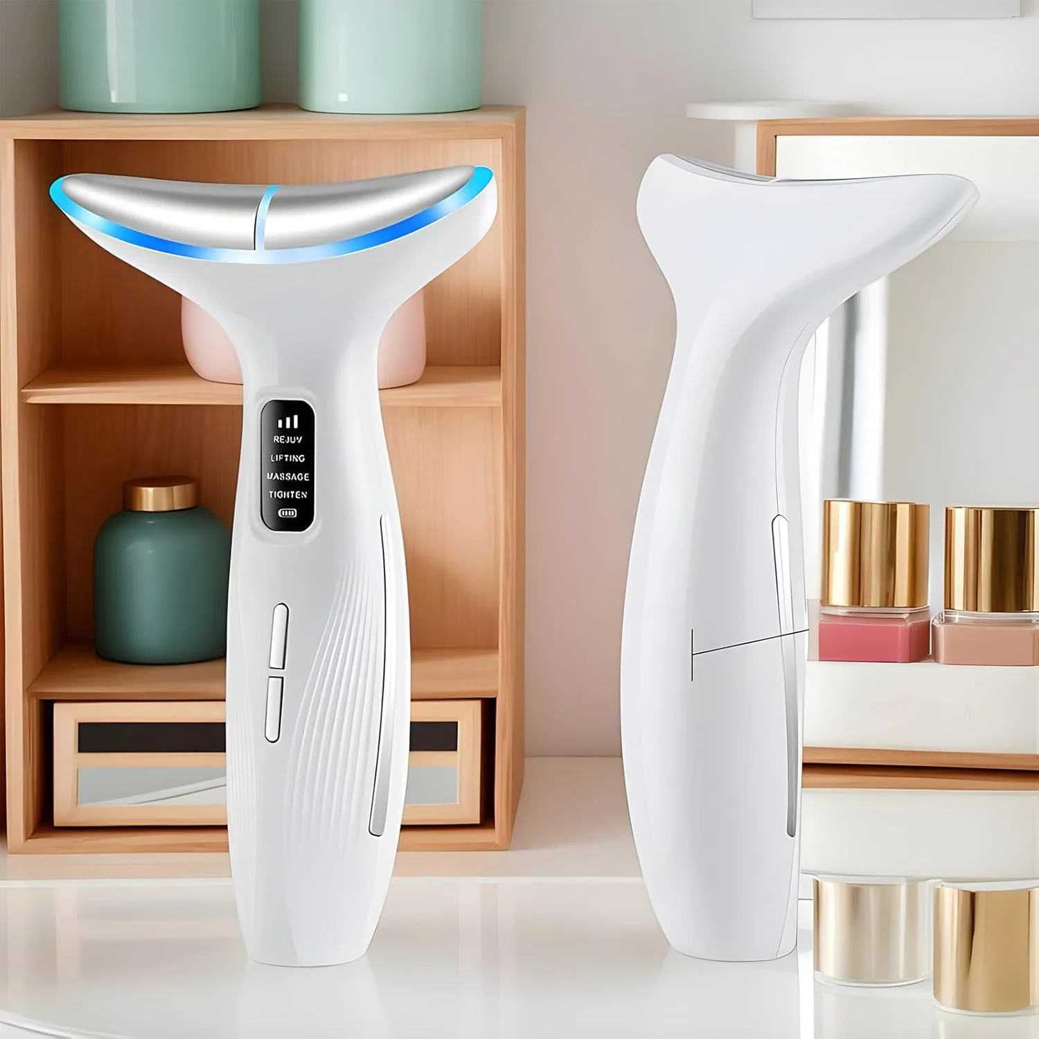 دستگاه لیفتینگ گردن - دستگاه مجسمه سازی LED | ابزار زیبایی حرفه ای، ماساژور غلطکی برای لاغری بدن بانوان در خانه