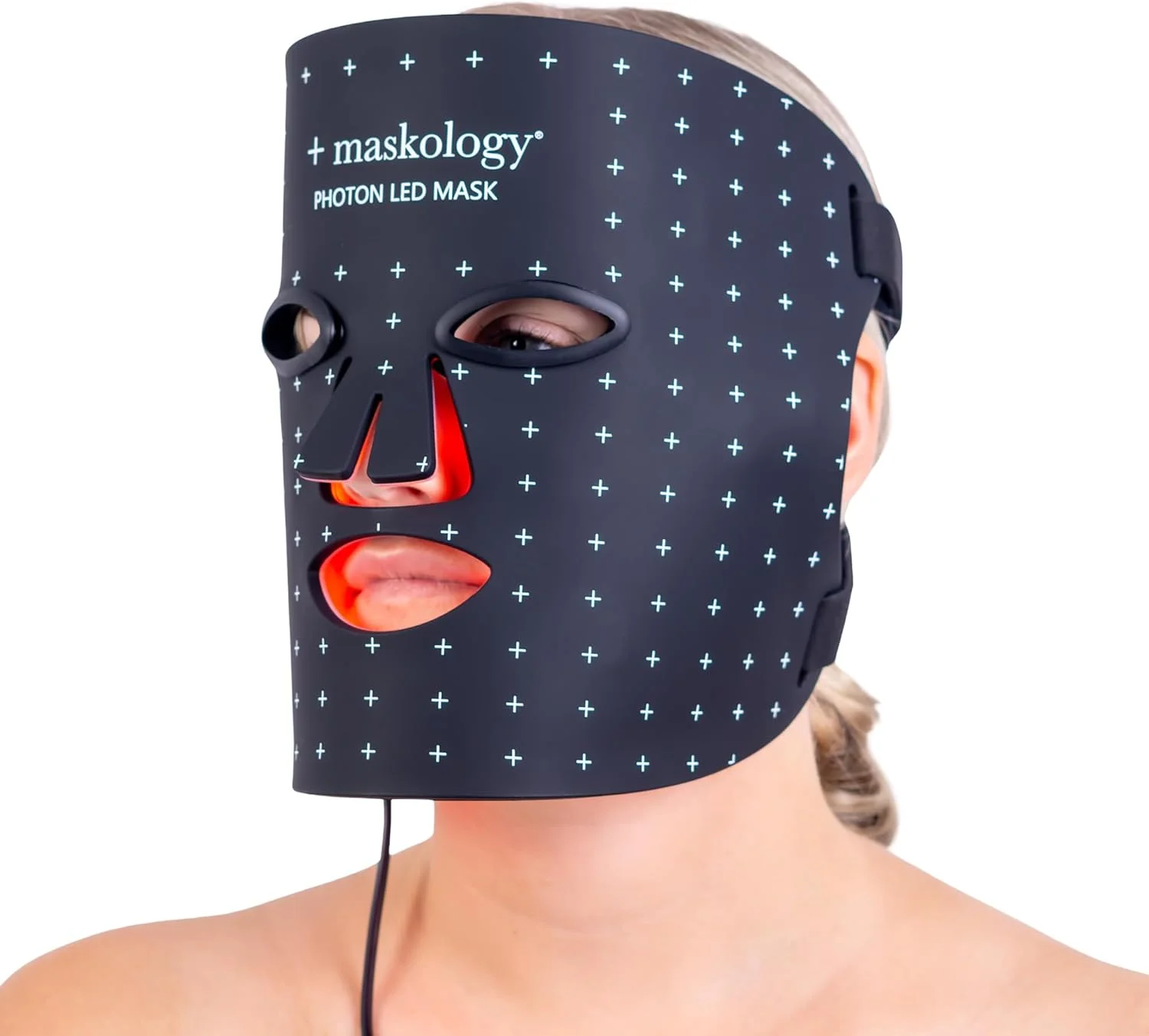 دستگاه ماسک ال ای دی فوتون +maskology با تکنولوژی نور ال ای دی 5 در 1 | ماسک صورت با نور درمانی | دستگاه ال ای دی کاملا قابل تنظیم | بهبود رنگ، بافت و استحکام پوست