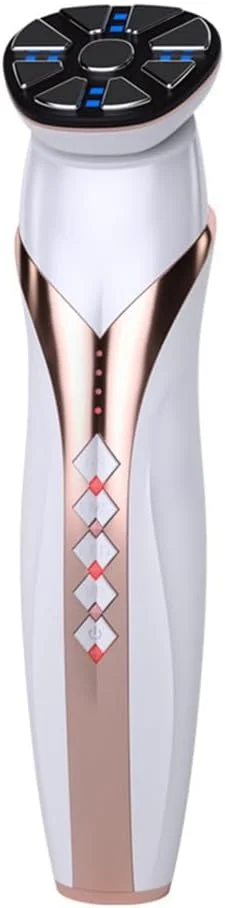 دستگاه آر اف صورت برای کاهش چین و چروک، دستگاه لیفت و تونینگ پوست صورت، جوانسازی پوست با نور LED، 5 حالت، میکروکارنت EMS، برای سفت کردن پوست، ضد پیری لایه ای