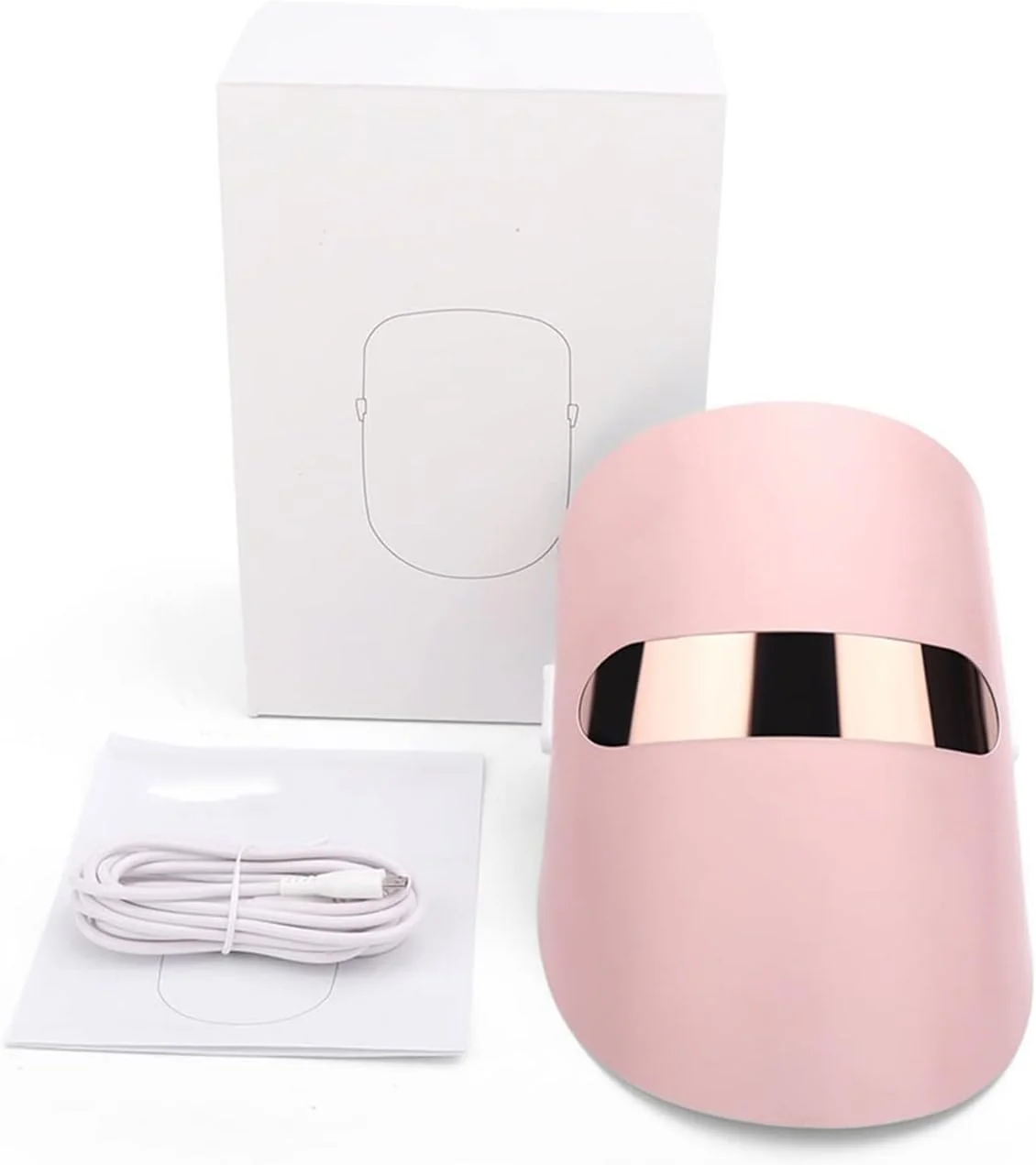 ماسک صورت LED دستگاه زیبایی، جوان‌سازی پوست، مراقبت از صورت، ماسک فوتون‌تراپی، ضد چروک، سفت کننده پوست، ابزار مراقبت از پوست، استفاده خانگی، سالن زیبایی (صورتی)