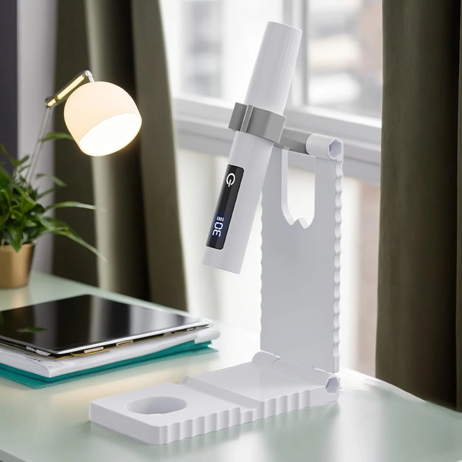 چراغ UV کوچک برای ناخن - ابزار خشک کننده ناخن با شارژ USB | چراغ ناخن قابل حمل با صفحه نمایش LCD با 2 حالت زمان بندی برای مانیکور، پدیکور، منزل، سالن و مسافرت