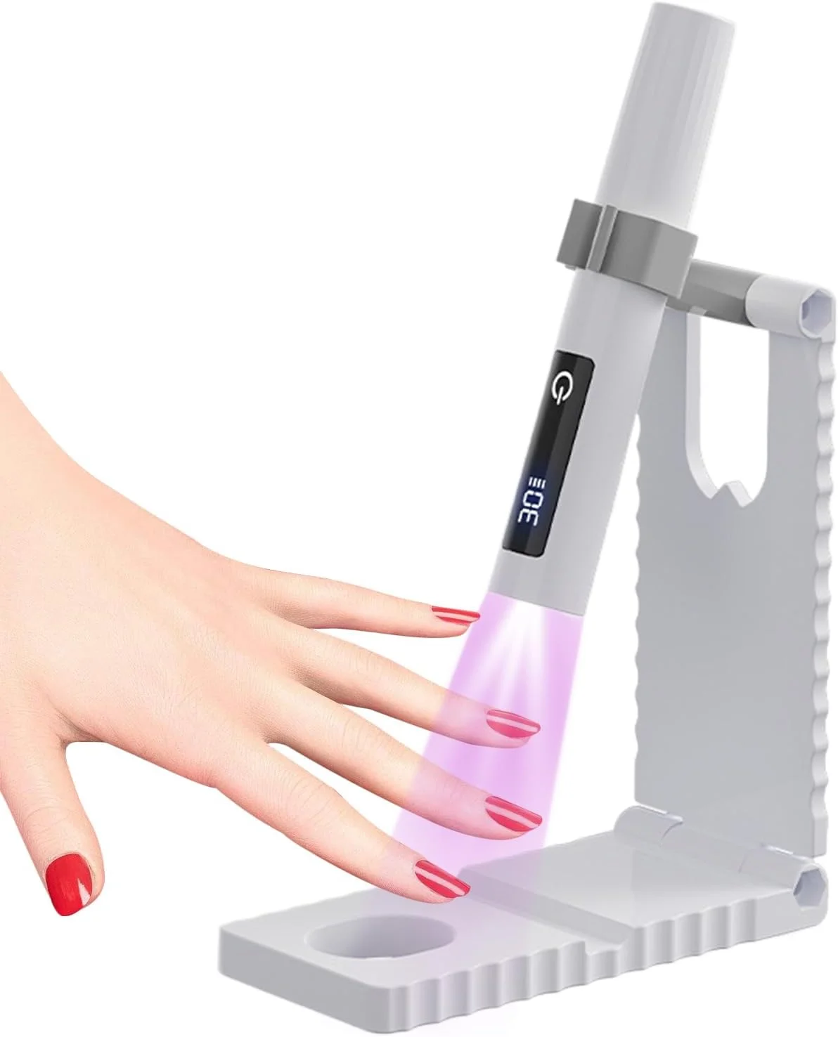 چراغ UV کوچک برای ناخن - خشک کن لاک ژل با شارژ USB، چراغ ناخن با صفحه نمایش LCD و 2 حالت زمان بندی برای مانیکور پدیکور استودیو سالن مسافرت جاده ای کمپینگ هواپیما