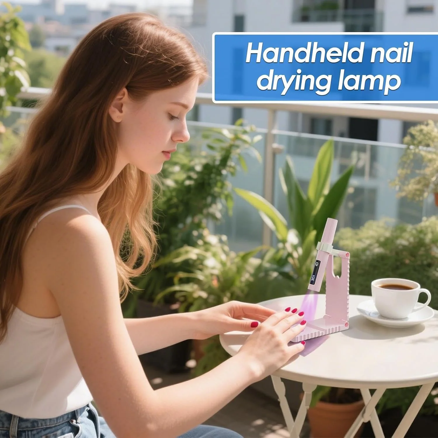 چراغ UV کوچک برای ناخن | لامپ مانیکور با شارژ USB، چراغ ناخن با صفحه نمایش LCD با 2 حالت زمان بندی برای استودیو مانیکور پدیکور، سفر جاده ای، کمپینگ، هواپیما