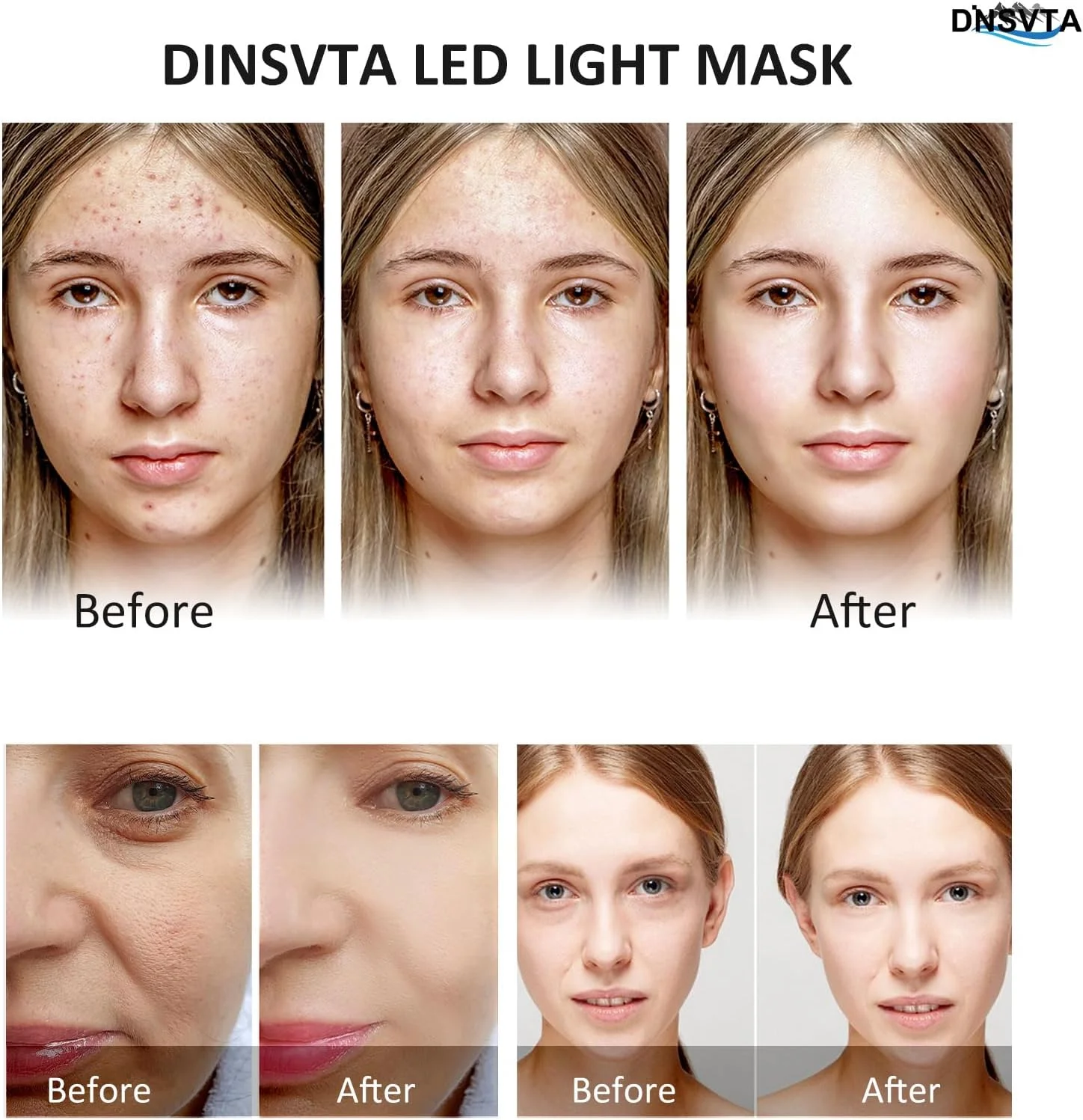 ماسک نور درمانی قرمز برای صورت، ماسک زیبایی مراقبت از پوست صورت با 7 رنگ LED قرمز و آبی، بی سیم، قابل شارژ، قابل حمل، مناسب برای استفاده در منزل و مسافرت