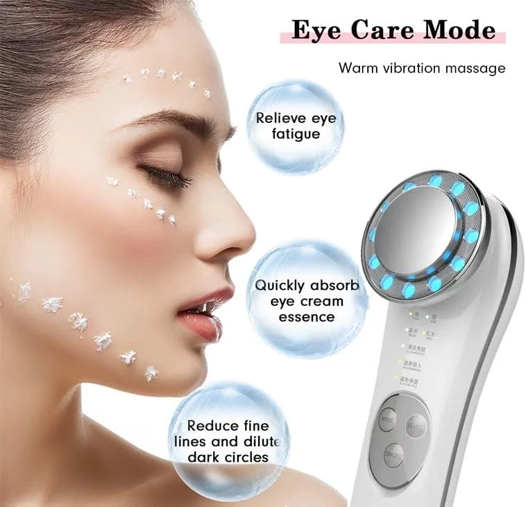 دستگاه زیبایی نور LED 7 در 1 ماساژور صورت، دستگاه لیفتینگ صورت با میکرو جریان، پاک کننده صورت، ماسک LED، ابزار مراقبت از پوست