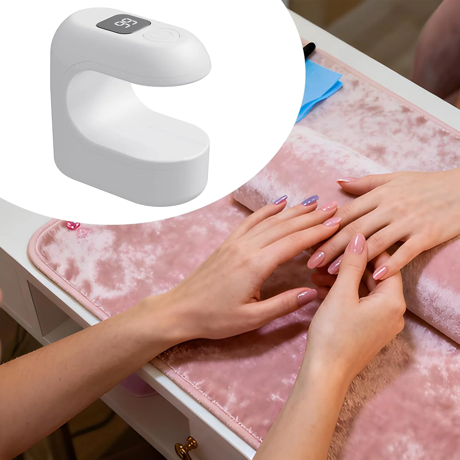 دستگاه خشک کن لاک ژل | خشک کن سریع LED کوچک - دستگاه خشک کننده سریع لاک ژل، مناسب برای خانم ها، دختران، افراد حرفه ای، مبتدیان، مسافرت، استفاده در خانه، سالن، تمرین، مهمانی، کلاس های زیبایی و عکاسی