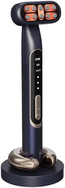 دستگاه زیبایی چشم با ۹ نور LED، ماساژور چشم با جریان میکرو EMS، کمپرس گرم، ویبره، صاف کننده خطوط ریز و سیاهی دور چشم