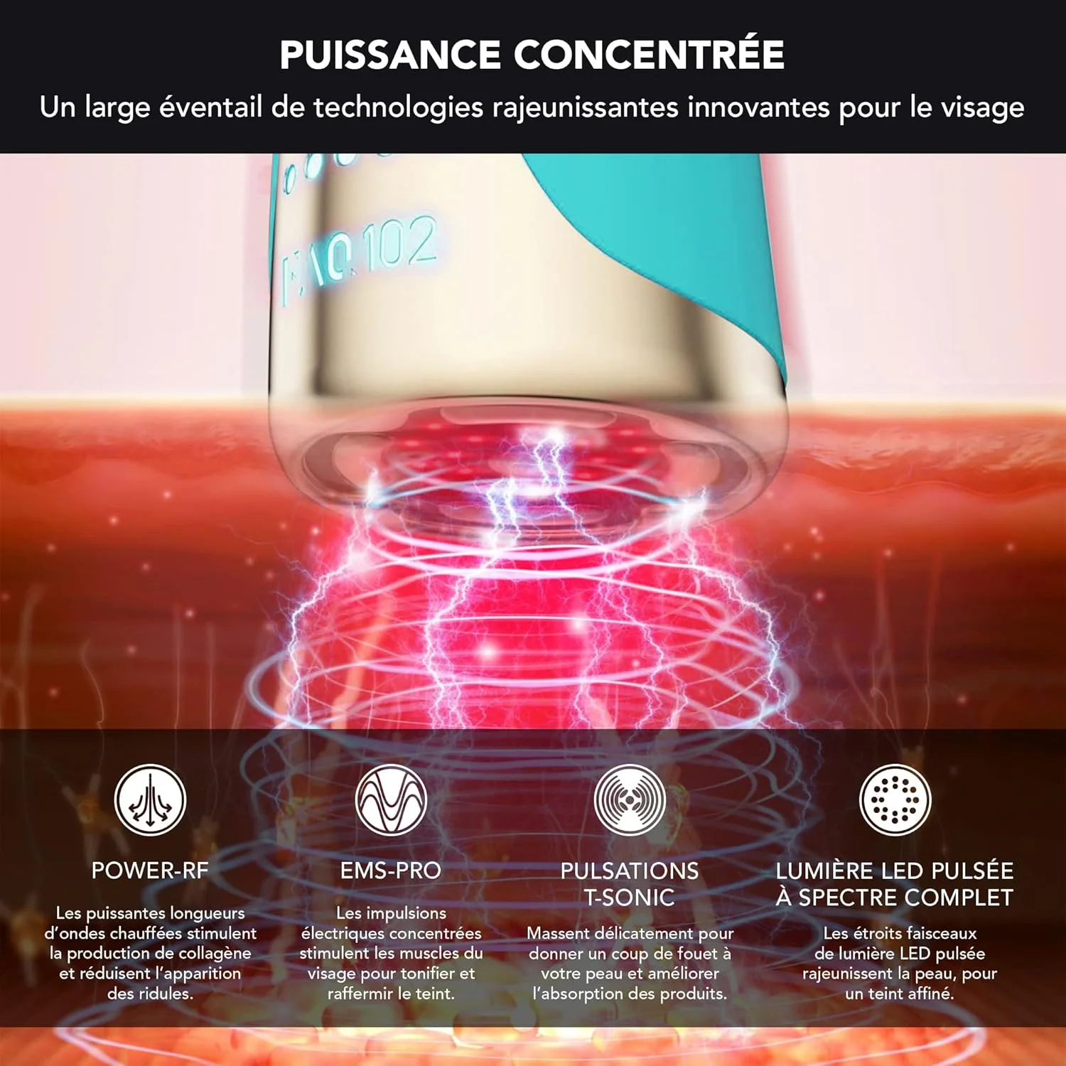 دستگاه فرکانس رادیویی صورت FAQ 102 Topaz - دستگاه ضد چروک - 8 LED - ضد پیری - ماساژور صورت T-Sonic - سفت کننده - تحریک الکتریکی برای صورت - نور درمانی قرمز دستگاه فرکانس رادیویی صورت FAQ 102 Topaz - دستگاه ضد چروک - 8 LED - ضد پیری - ماساژور صورت T-Sonic - سفت کننده - تحریک الکتریکی برای صورت - نور درمانی قرمز