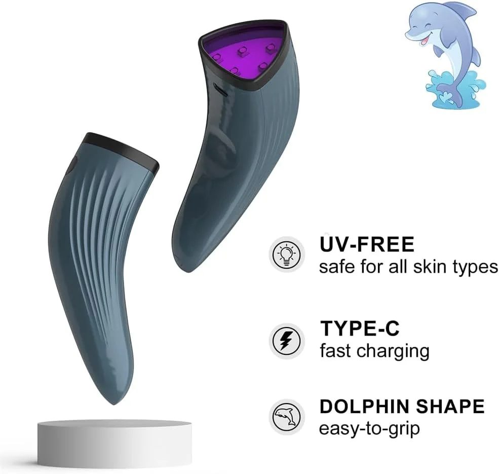 دستگاه درمان آکنه LED آزون، نور درمانی قرمز و آبی برای لک های آکنه، جوش ها، دستگاه زیبایی صورت برای پوست شفاف، آبی