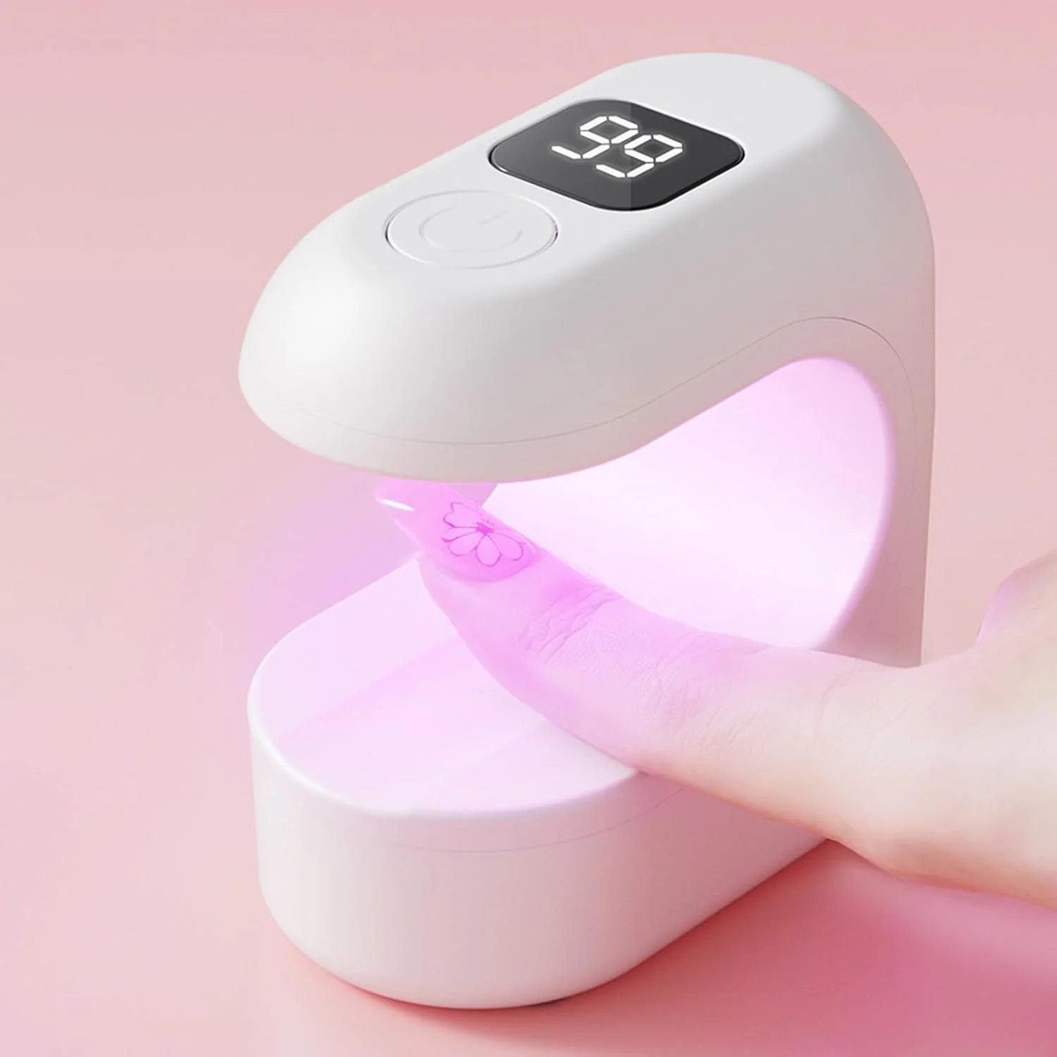 دستگاه خشک کن لاک ژل ناخن UV | خشک کن LED قابل حمل با 4 تایمر، لامپ تک انگشتی UV برای لاک ژل | مناسب برای زنان، دختران، مبتدیان، استفاده در منزل، سالن، مسافرت، تمرین، مهمانی، عکاسی، کلاس های آموزشی آرایشی