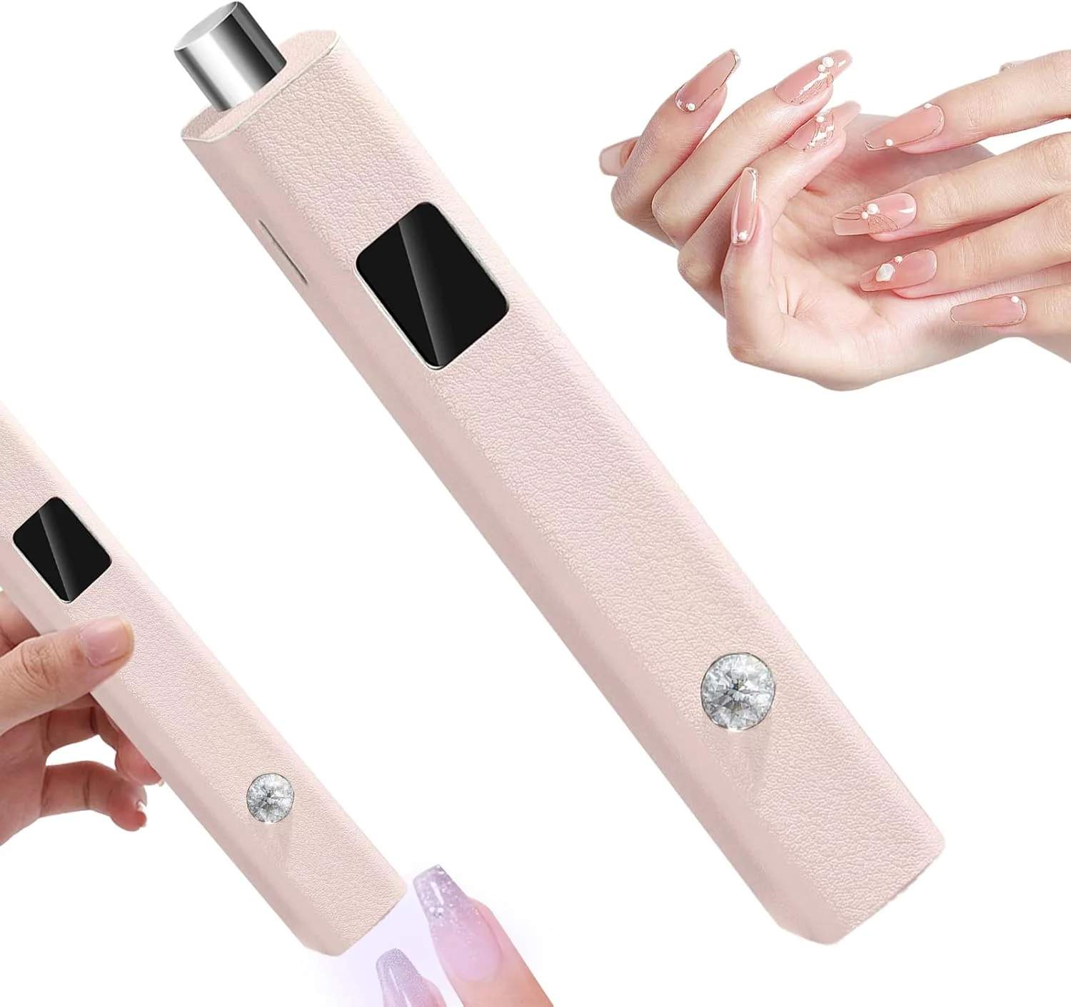 چراغ UV ناخن ژلی - چراغ قابل حمل مغناطیسی ژل ناخن | ابزار قابل شارژ دستی برای مانیکور مناسب اتاق خواب، سالن، مسافرت، خانه، پیشخوان، مراقبت شخصی و مانیکور حمام
