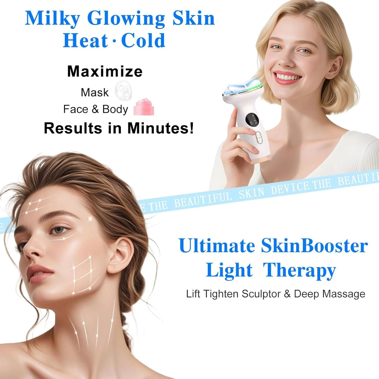 دستگاه ماساژور صورت و گردن PFUTURE با نور قرمز، 7 کاره، دارای گرما و سرما، لیفتینگ و سفت کننده پوست، ابزار گوا شا LED برای کاهش پف، کاهش چین و چروک، خطوط پیشانی و لبخند دستگاه ماساژور صورت و گردن PFUTURE با نور قرمز، 7 کاره، دارای گرما و سرما، لیفتینگ و سفت کننده پوست، ابزار گوا شا LED برای کاهش پف، کاهش چین و چروک، خطوط پیشانی و لبخند