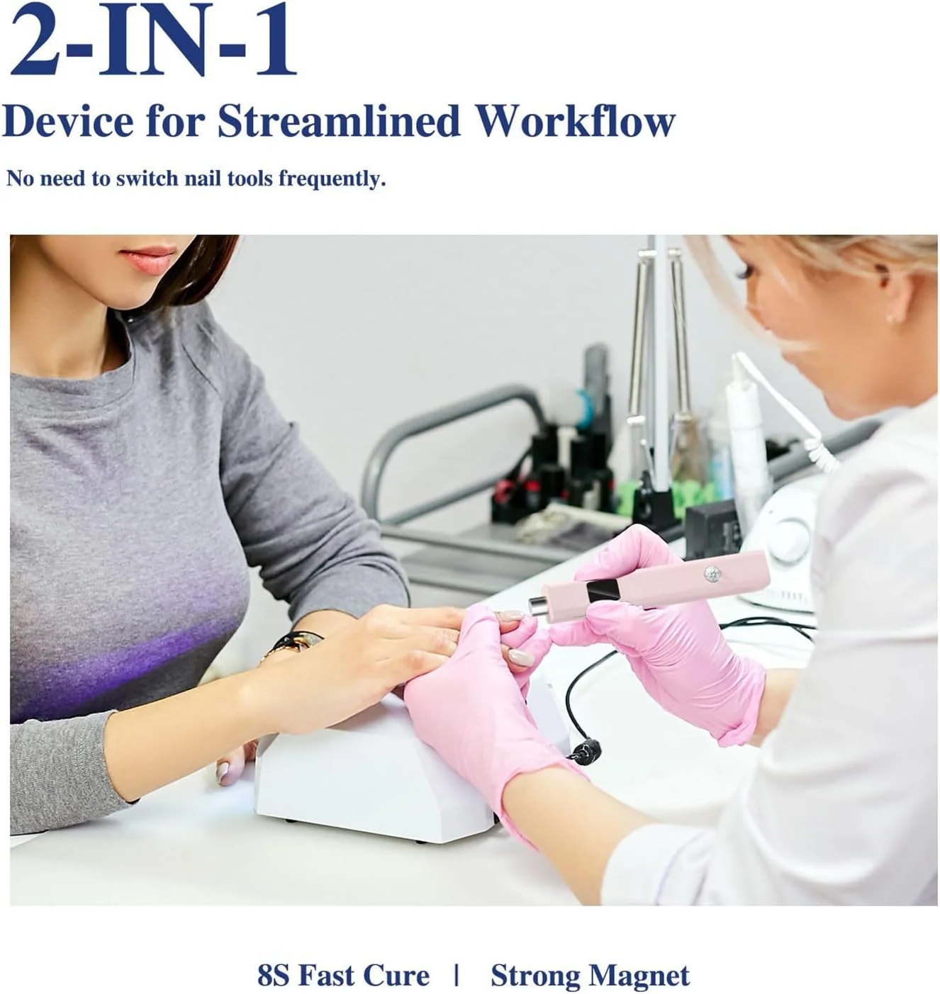 چراغ یو وی ژل ناخن - چراغ ژل آهنربایی قابل حمل | ابزار مانیکور قابل شارژ، چراغ دستی برای سالن خانگی، اتاق، مانیکور، حمام، مسافرت، پیشخوان، خوابگاه، روتین مراقبت شخصی