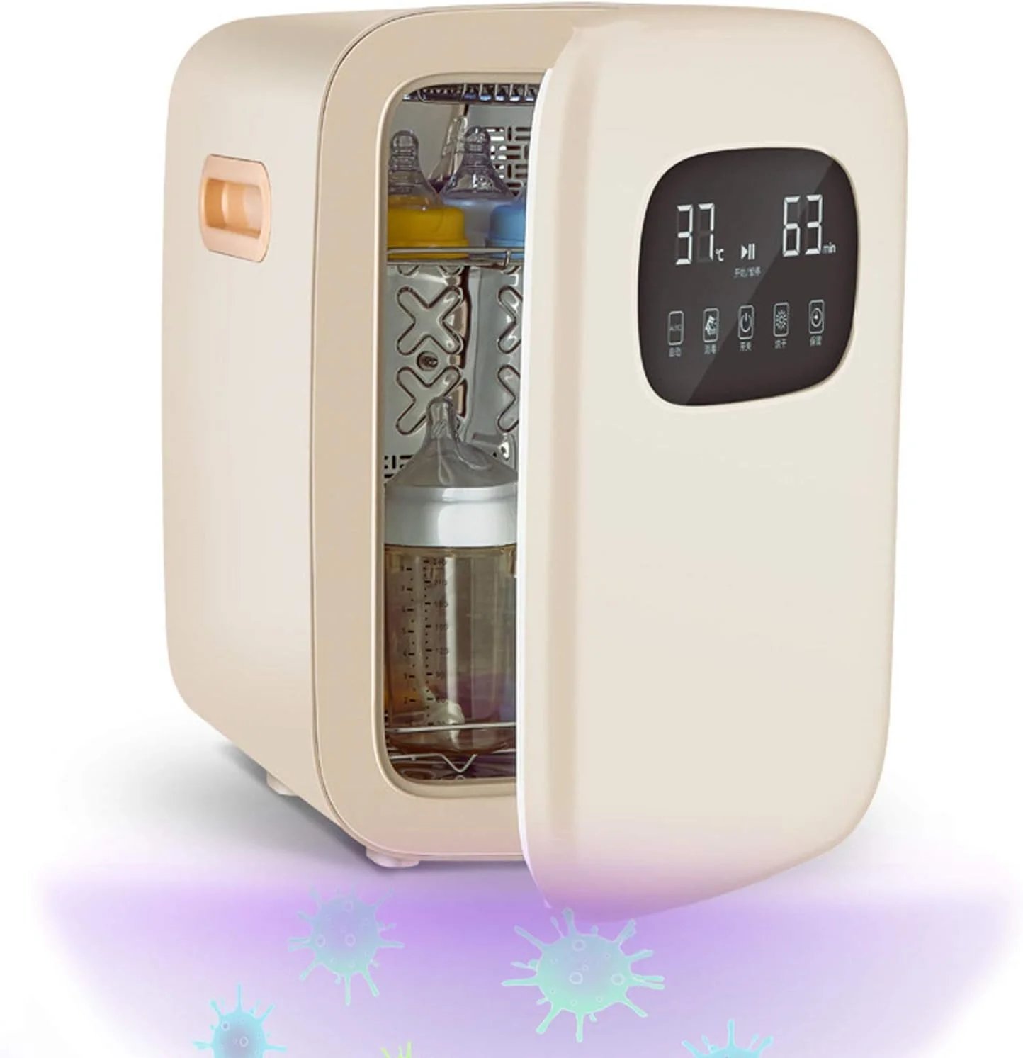 دستگاه جعبه ضدعفونی کننده و خشک کن UV - استریلیزر جهانی LED فرابنفش 18 لیتری برای تلفن های همراه، شیشه شیر، برس های آرایشی و وسایل شخصی