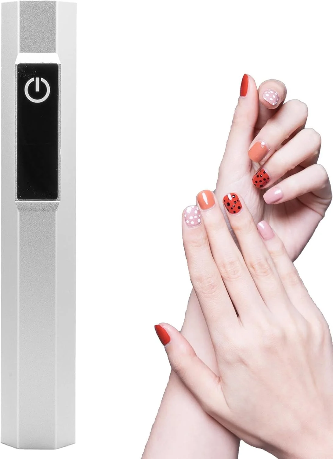 چراغ ناخن - چراغ خشک کن بی سیم با 2 حالت زمان بندی و نمایشگر LED | لوازم آرایشی دستی دستگاه مانیکور قابل حمل برای استفاده در سفر