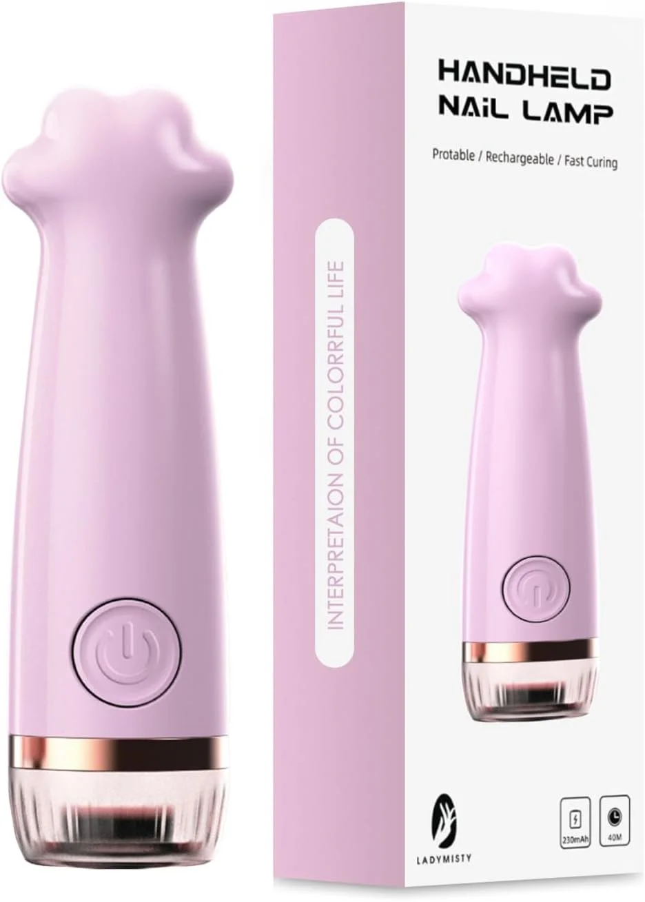 دستگاه خشک کن لاک ناخن LED - با 2 تنظیمات تایمر، قابل شارژ - خشک کن لاک ناخن قابل حمل | مناسب برای منزل، سالن زیبایی، مسافرت، اداره، آپارتمان