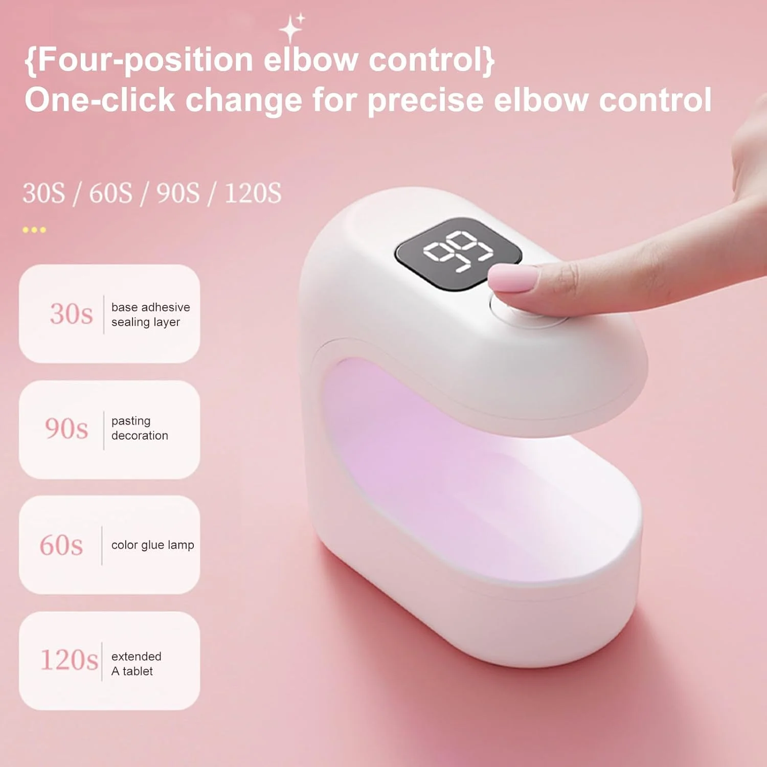 چراغ UV ناخن - ابزار کوچک LED مانیکور، خشک کننده سریع لاک ژل | برای زنان، دختران، متخصصان، مبتدیان، مسافرت، استفاده در خانه، سالن، تمرین، مهمانی، کلاس زیبایی، عکاسی چراغ UV ناخن - ابزار کوچک LED مانیکور، خشک کننده سریع لاک ژل | برای زنان، دختران، متخصصان، مبتدیان، مسافرت، استفاده در خانه، سالن، تمرین، مهمانی، کلاس زیبایی، عکاسی