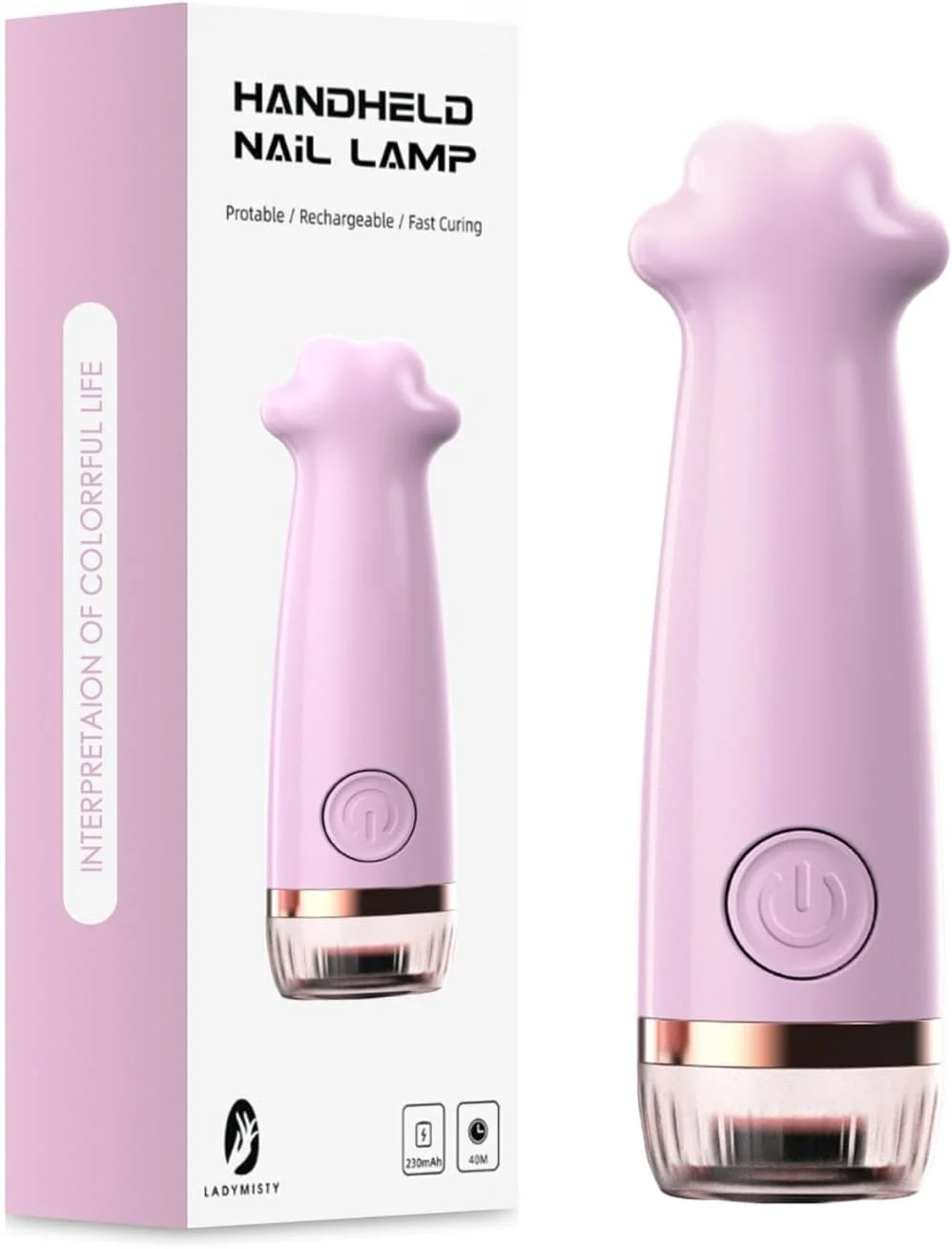 چراغ LED ناخن | لامپ UV قابل شارژ 3 وات با 2 تنظیمات تایمر، خشک کن لاک ناخن قابل حمل - برای مرکز اسپا خانگی، سالن زیبایی، تعطیلات، دفتر، پردیس دانشگاه، آپارتمان، خوابگاه