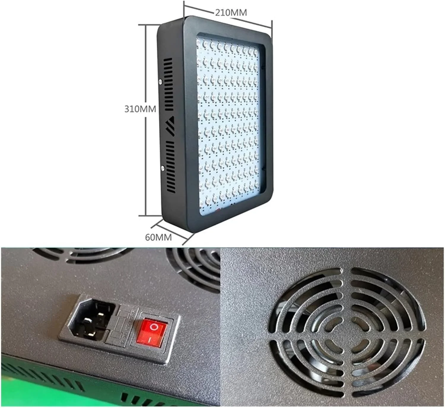 چراغ سیلابی فرابنفش 1000 وات LED با توان بالا، لامپ پخت UV برای لاک الکل، پوشش رنگ، چسب، عامل، لحیم کاری برد مدار، پخت رزین PCB برای جمع آوری رنگ و پخت رزین (405 نانومتر)