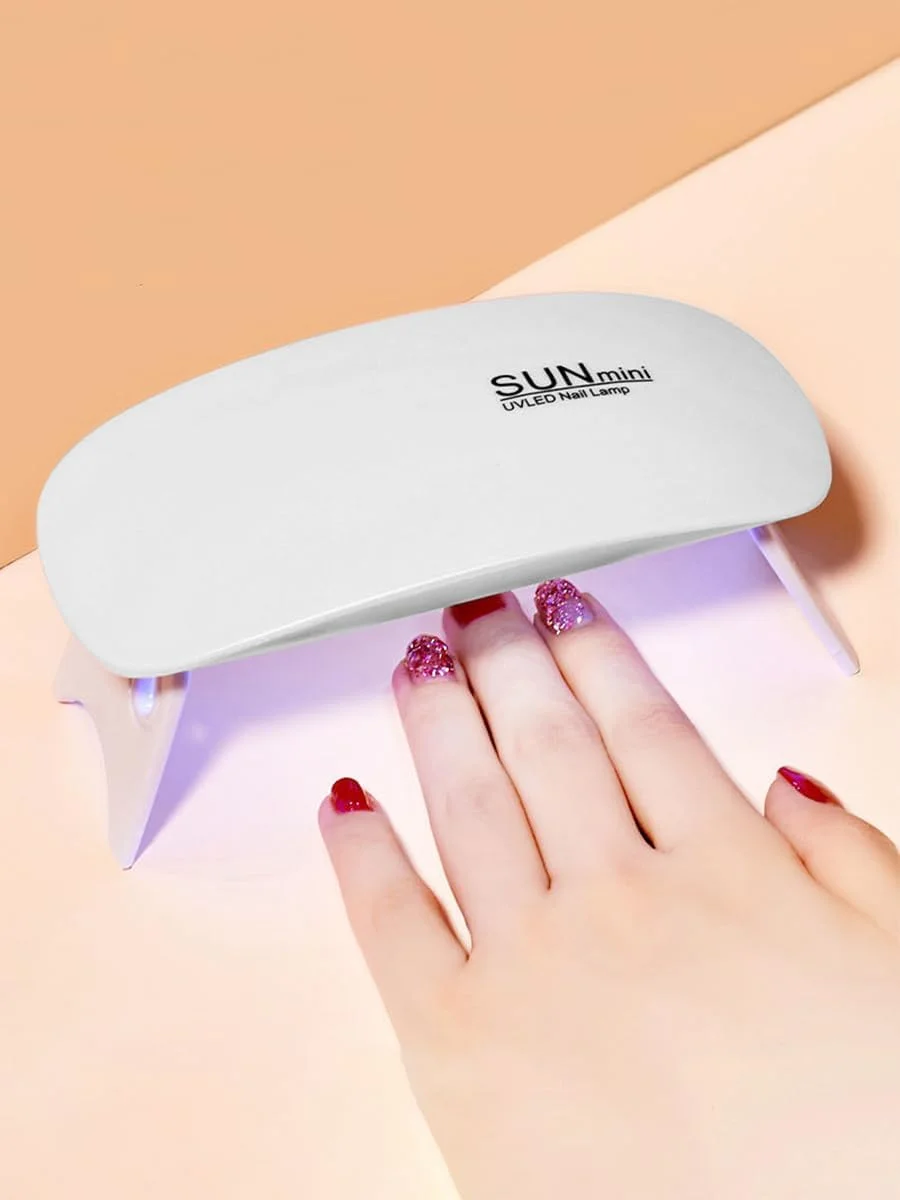دستگاه نوردرمانی فرابنفش 6 واتی 6 لامپه، ال ای دی کوچک قابل حمل، سفید