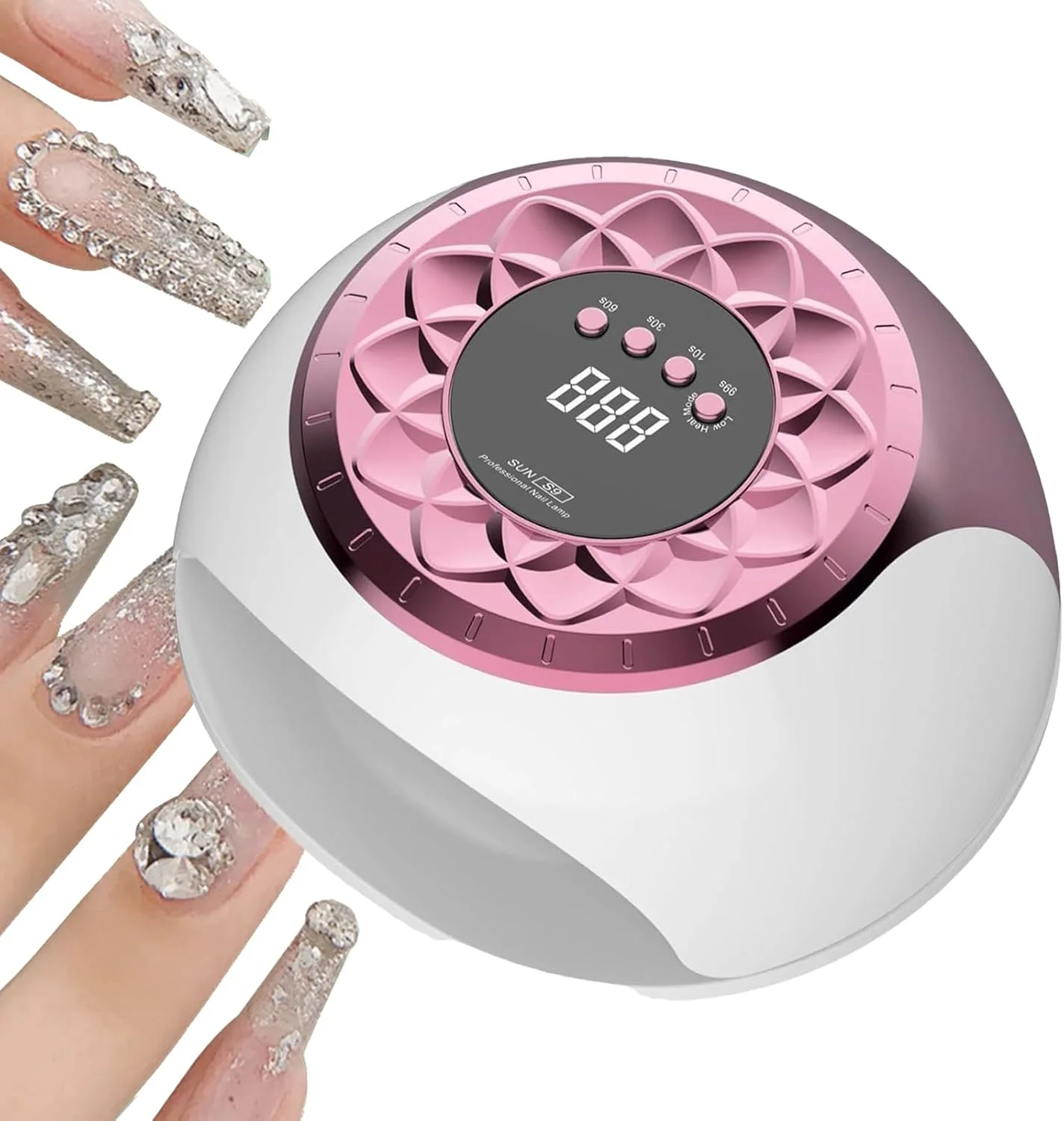دستگاه خشک کن لاک ناخن حرفه ای | خشک کننده سریع ژل - دستگاه چند منظوره قابل حمل یو وی ال ای دی برای استفاده در منزل، مسافرت، دست و پا