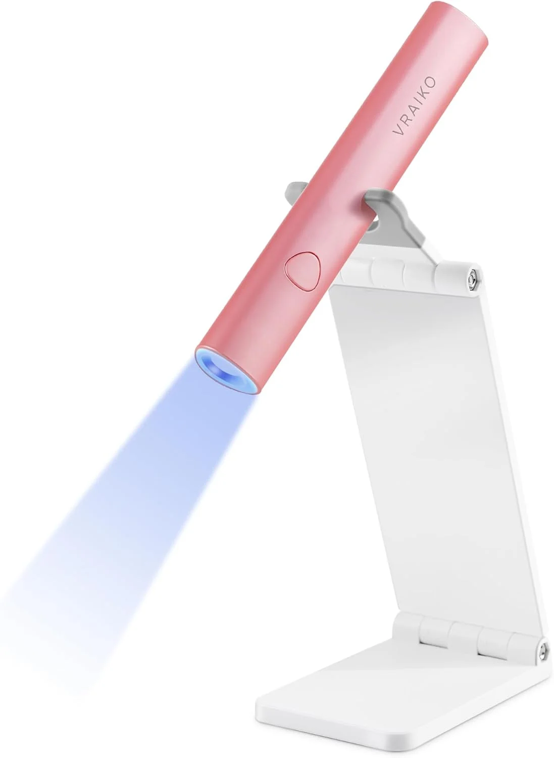 چراغ UV دستی VRAIKO Minicure برای ناخن های ژلی، چراغ ناخن UV قابل حمل با پایه، خشک کن ناخن LED کوچک قابل شارژ برای خشک کردن سریع (صورتی)